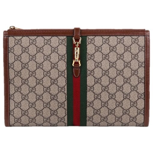 Leather clutch bag