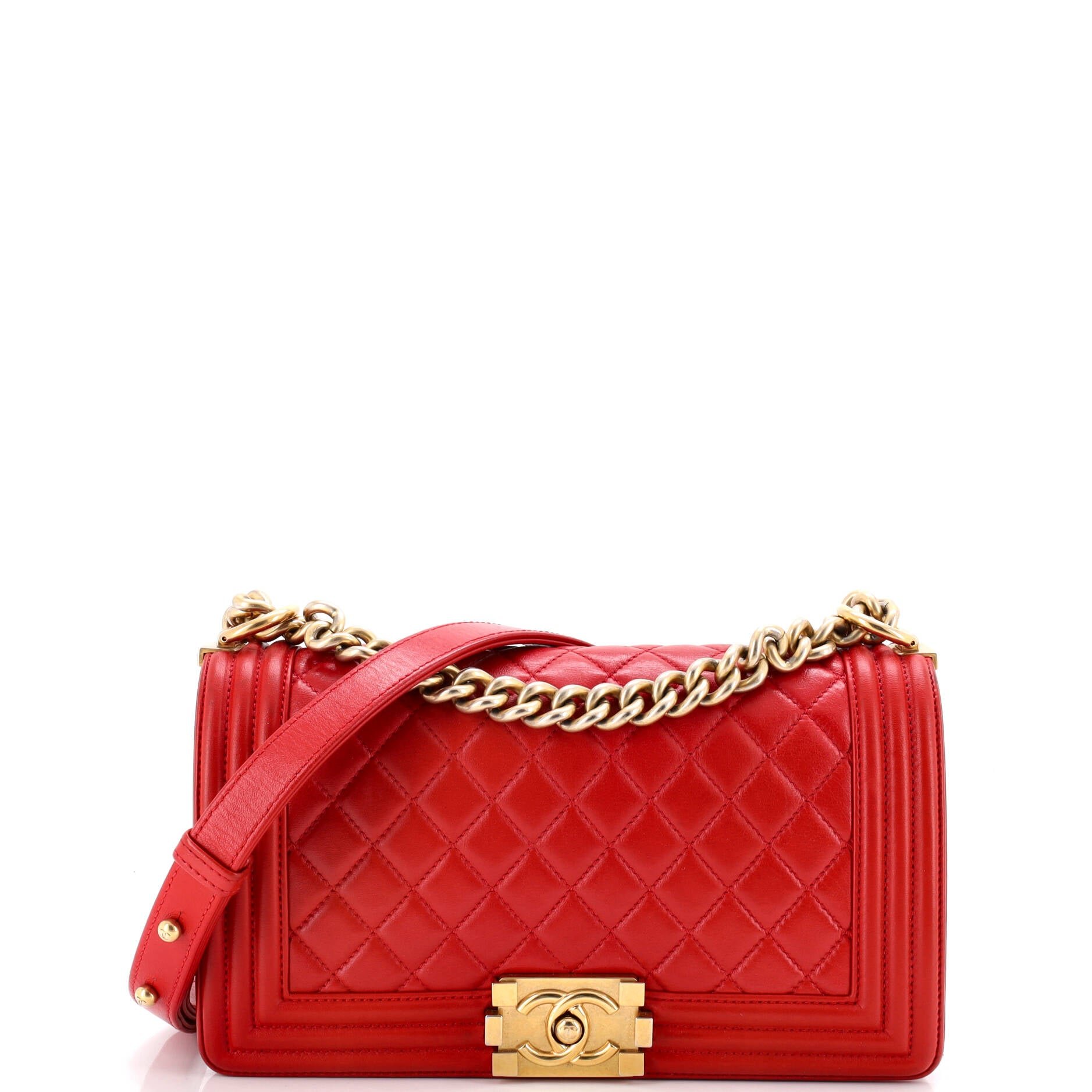 Boy Flap Bag Quilted Lambskin Old Medium