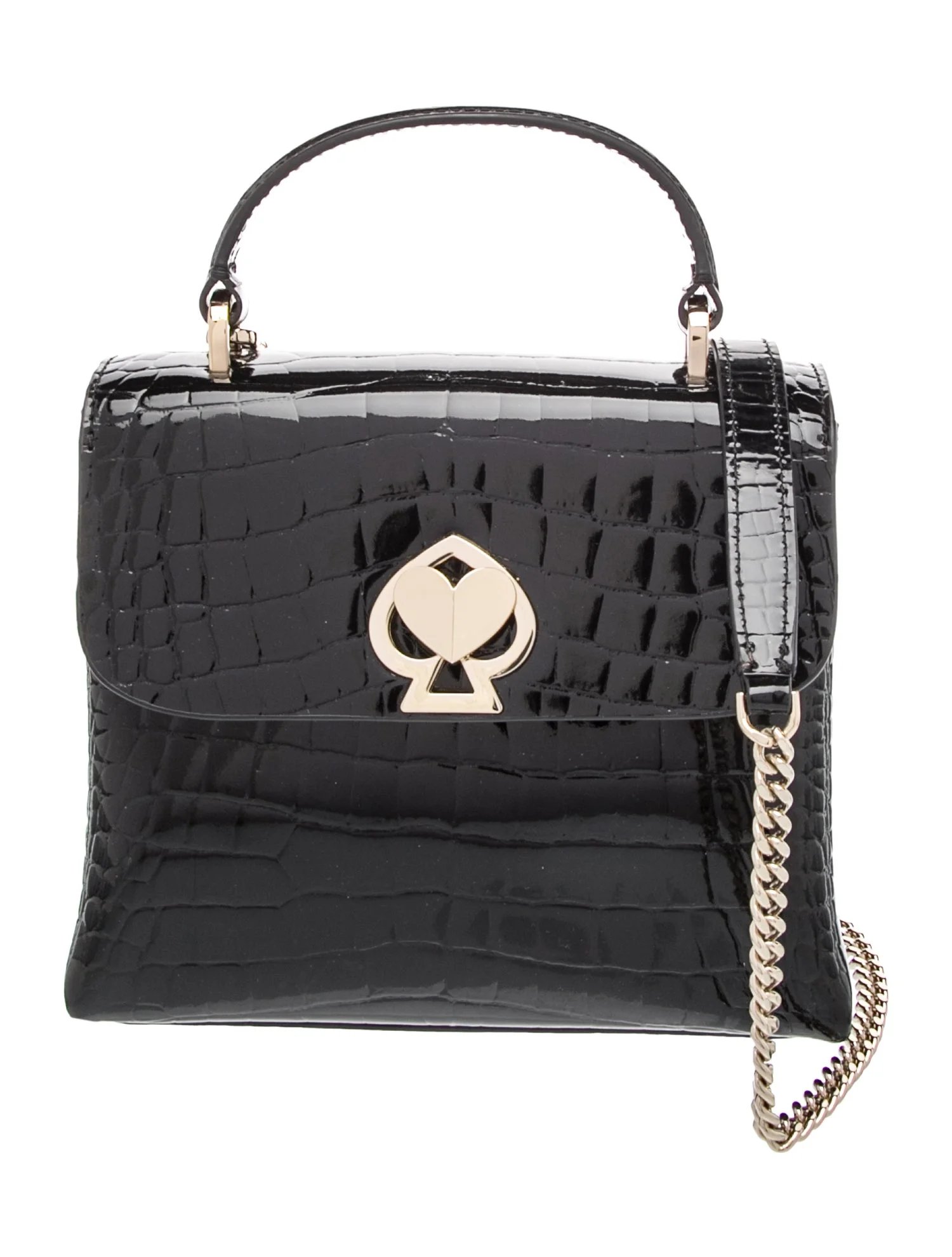 Patent Leather Top Handle Bag