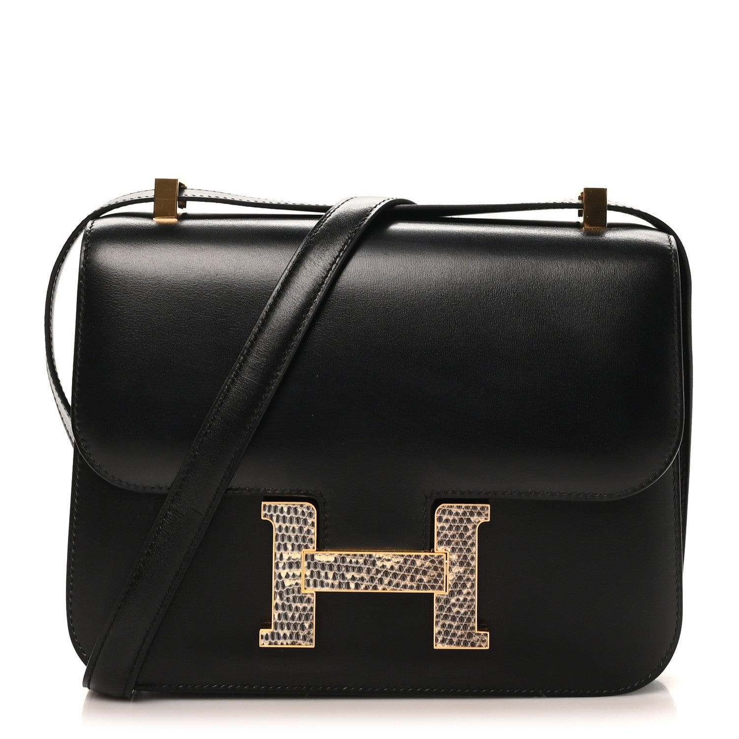 Hermes Box Lizard Constance 1-24 Black Ombre
