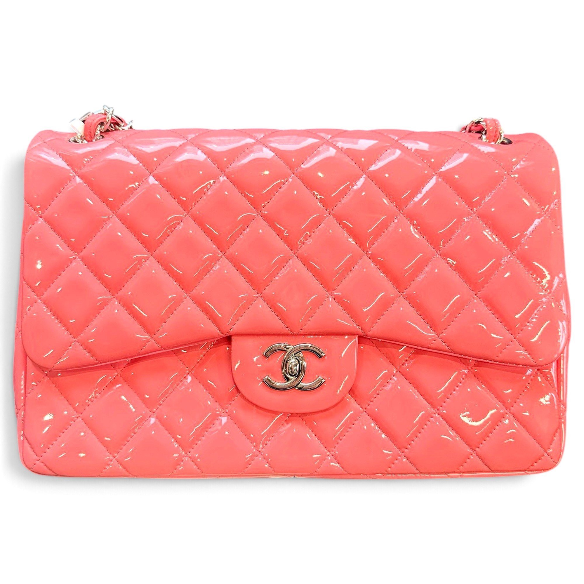 Patent leather handbag
