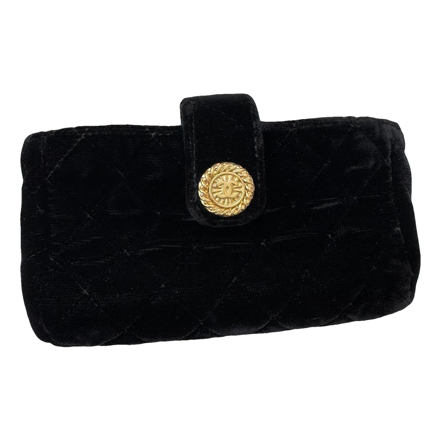 Velvet clutch bag