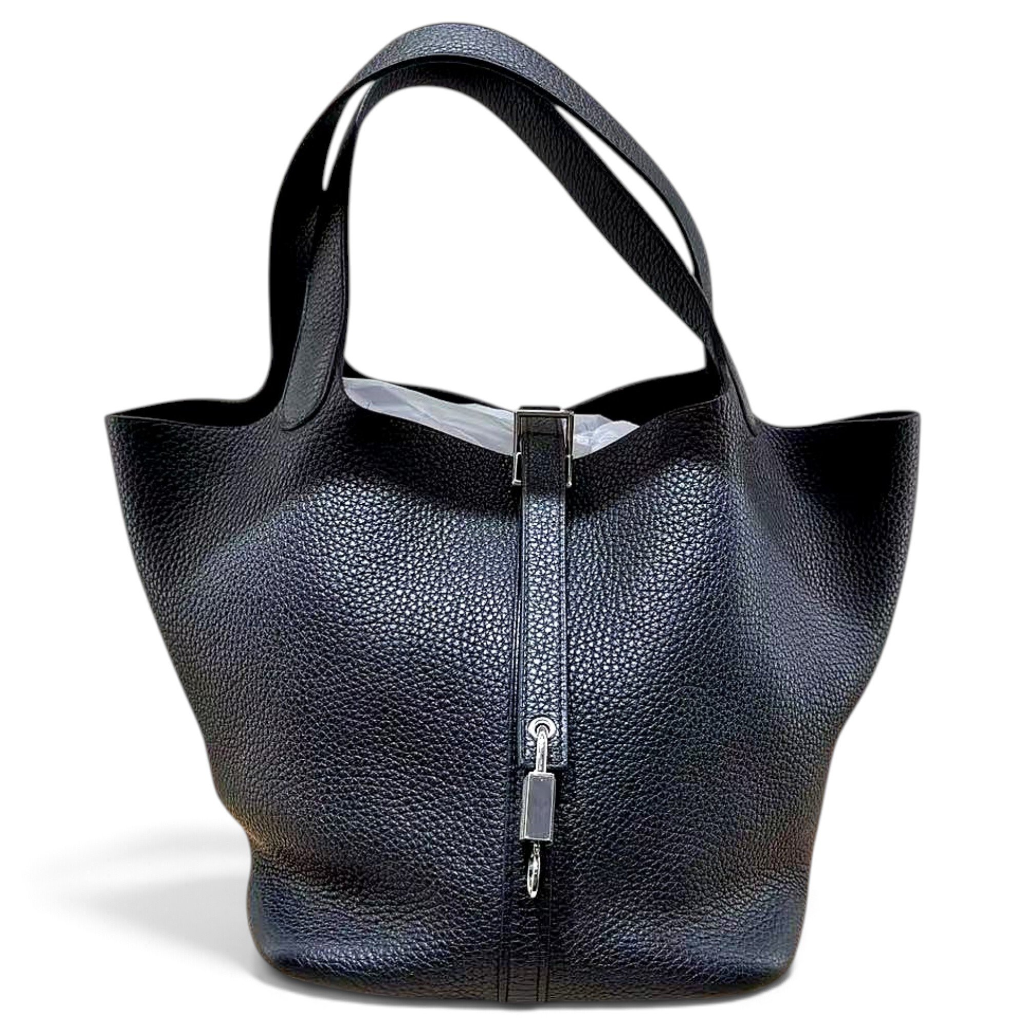 Picotin leather tote