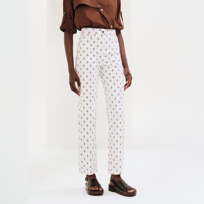 Marron Fauve "Chaine d'Ancre" Pleated Pants