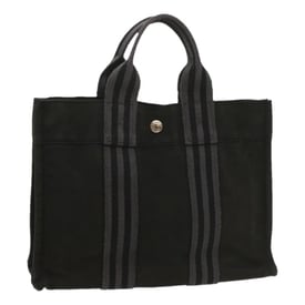 Hermes Fourre Tout Pm Handbag Black Cloth 2110
