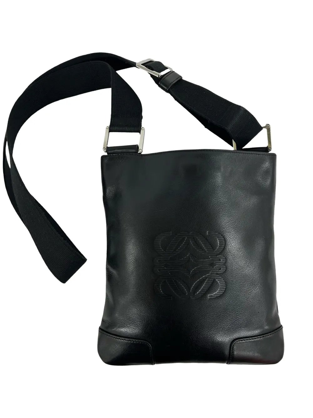 2000-2026 Leather Anagram Flat crossbody bag