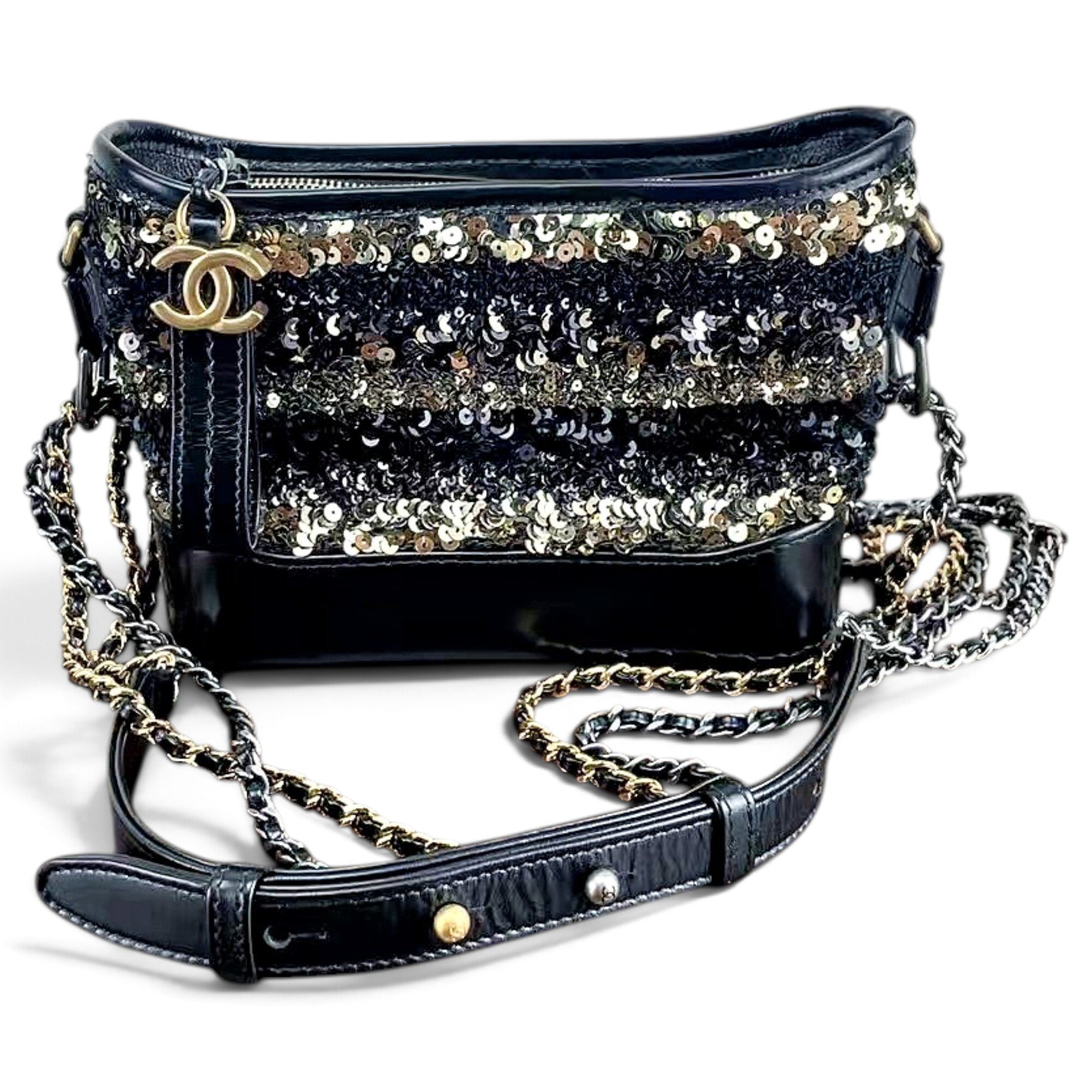 Gabrielle glitter crossbody bag