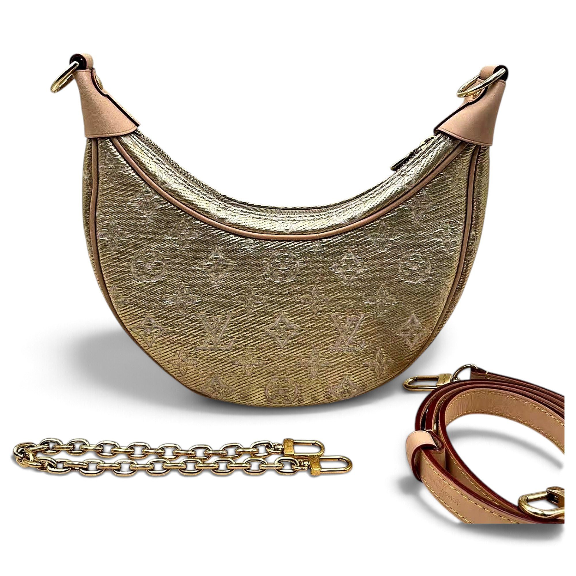 Loop leather handbag