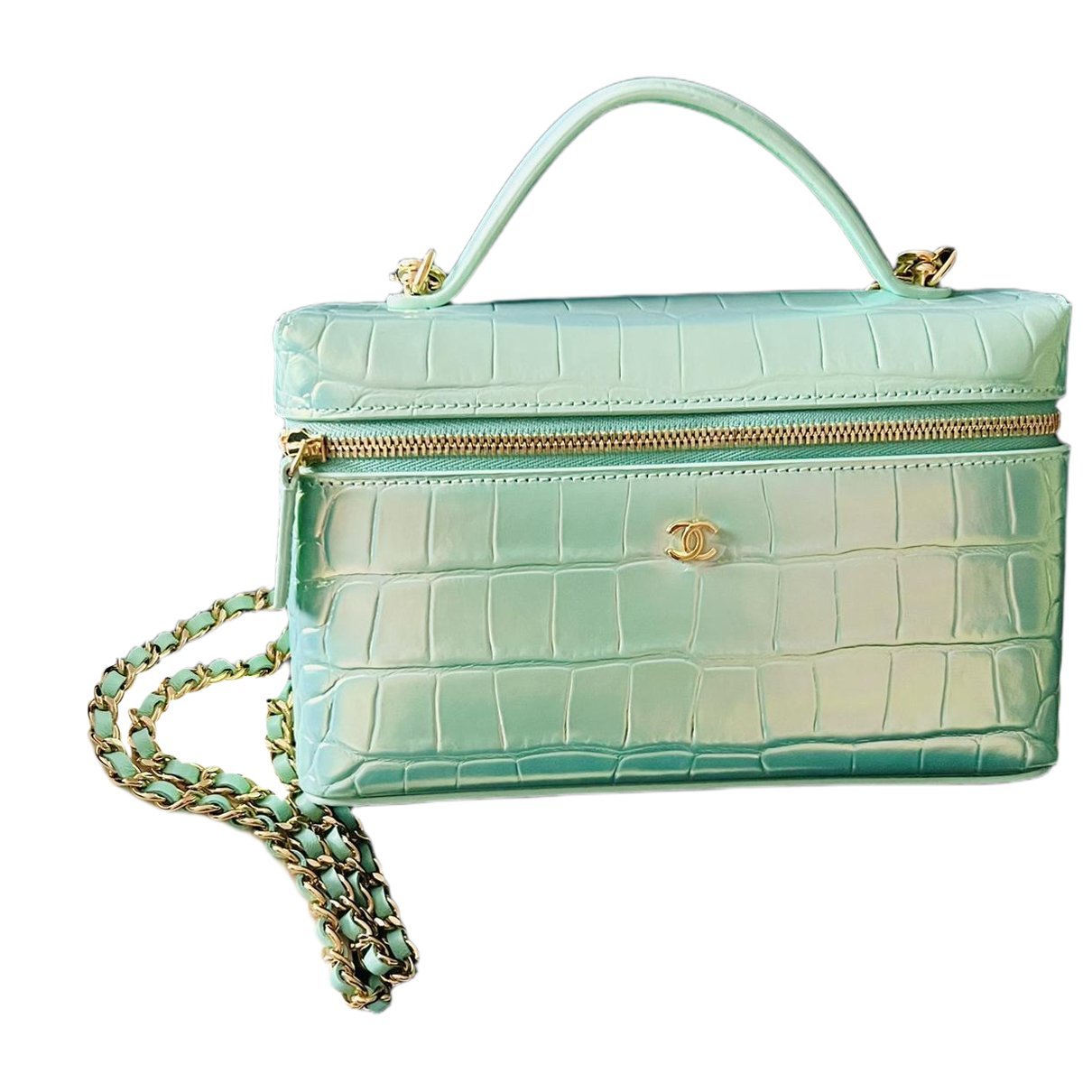Vanity leather handbag
