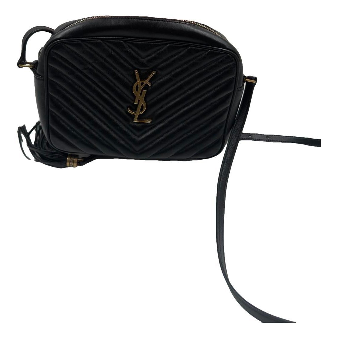 Camera Lou leather crossbody bag
