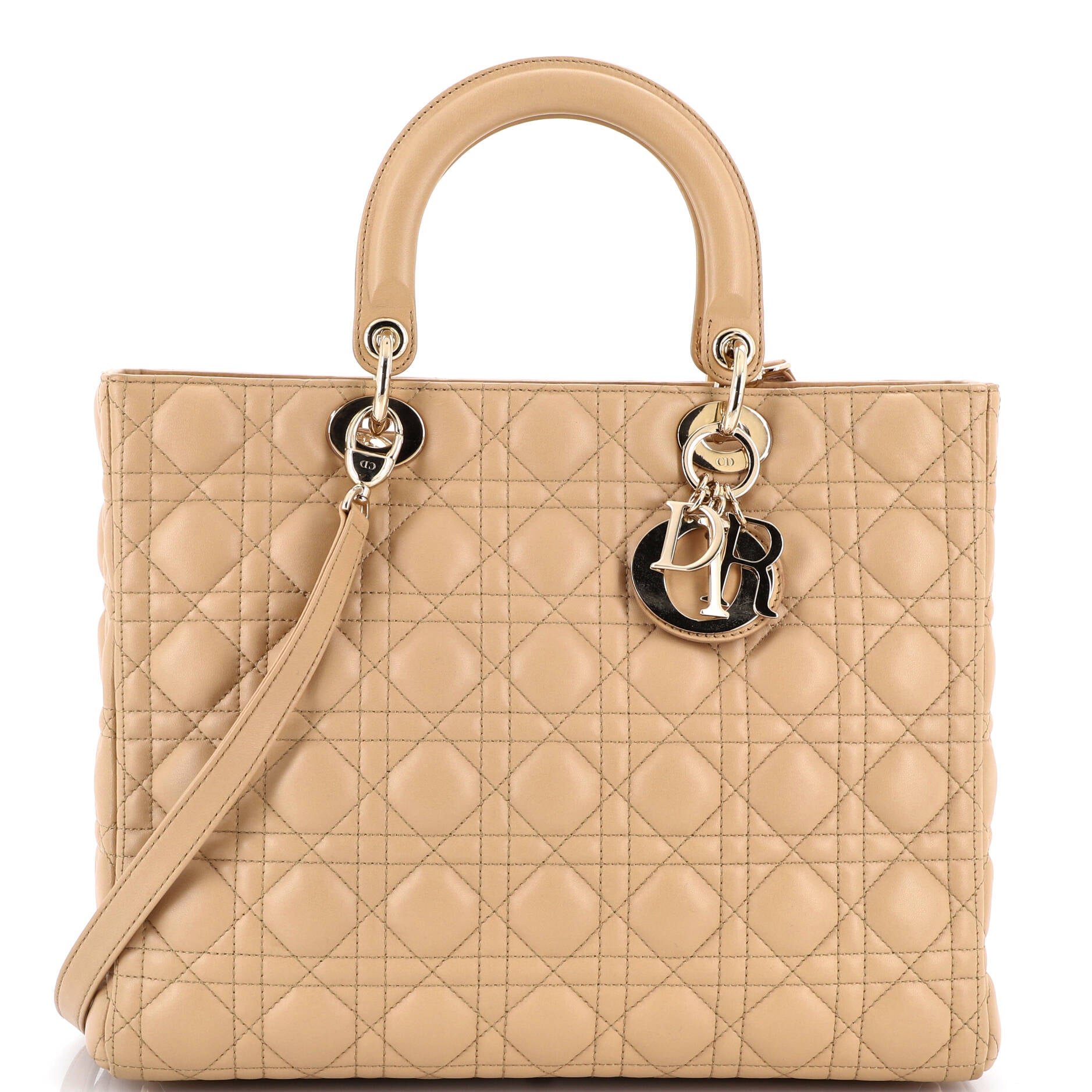 Lady Dior Bag Cannage Quilt Lambskin Large