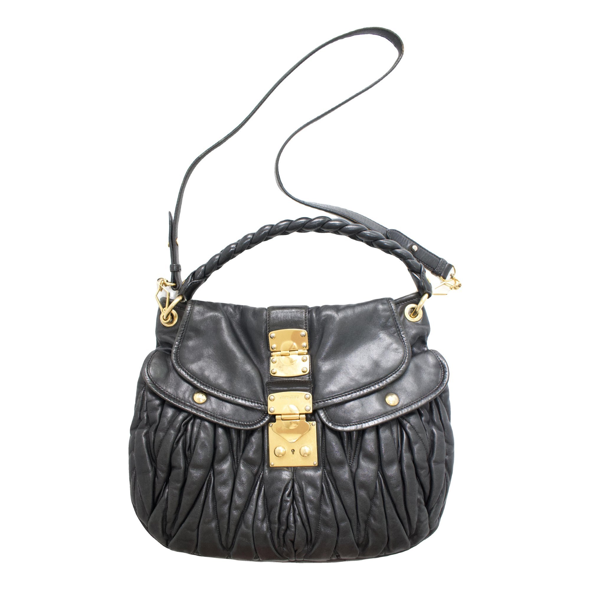 Coffer leather crossbody bag