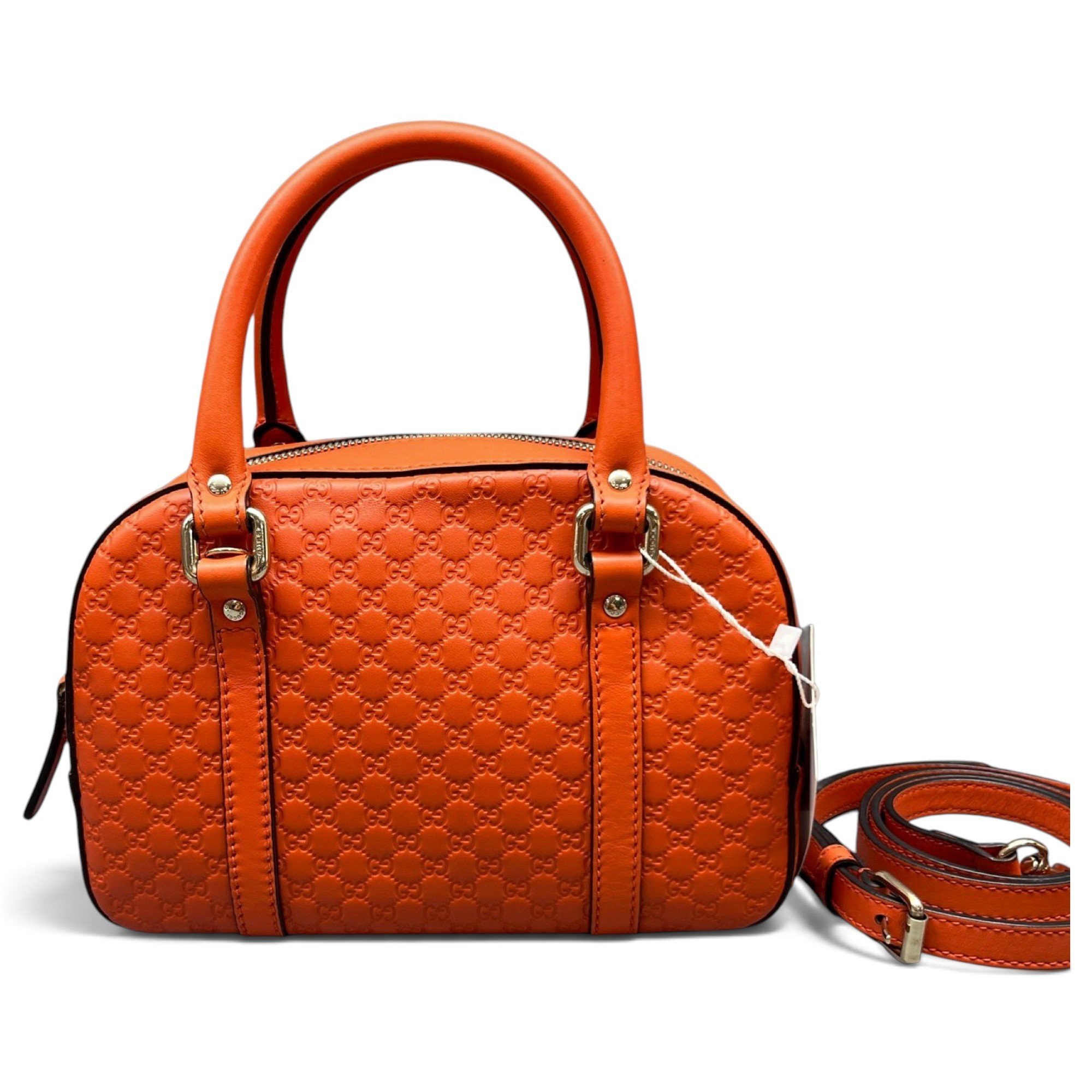 Boston leather bowling bag