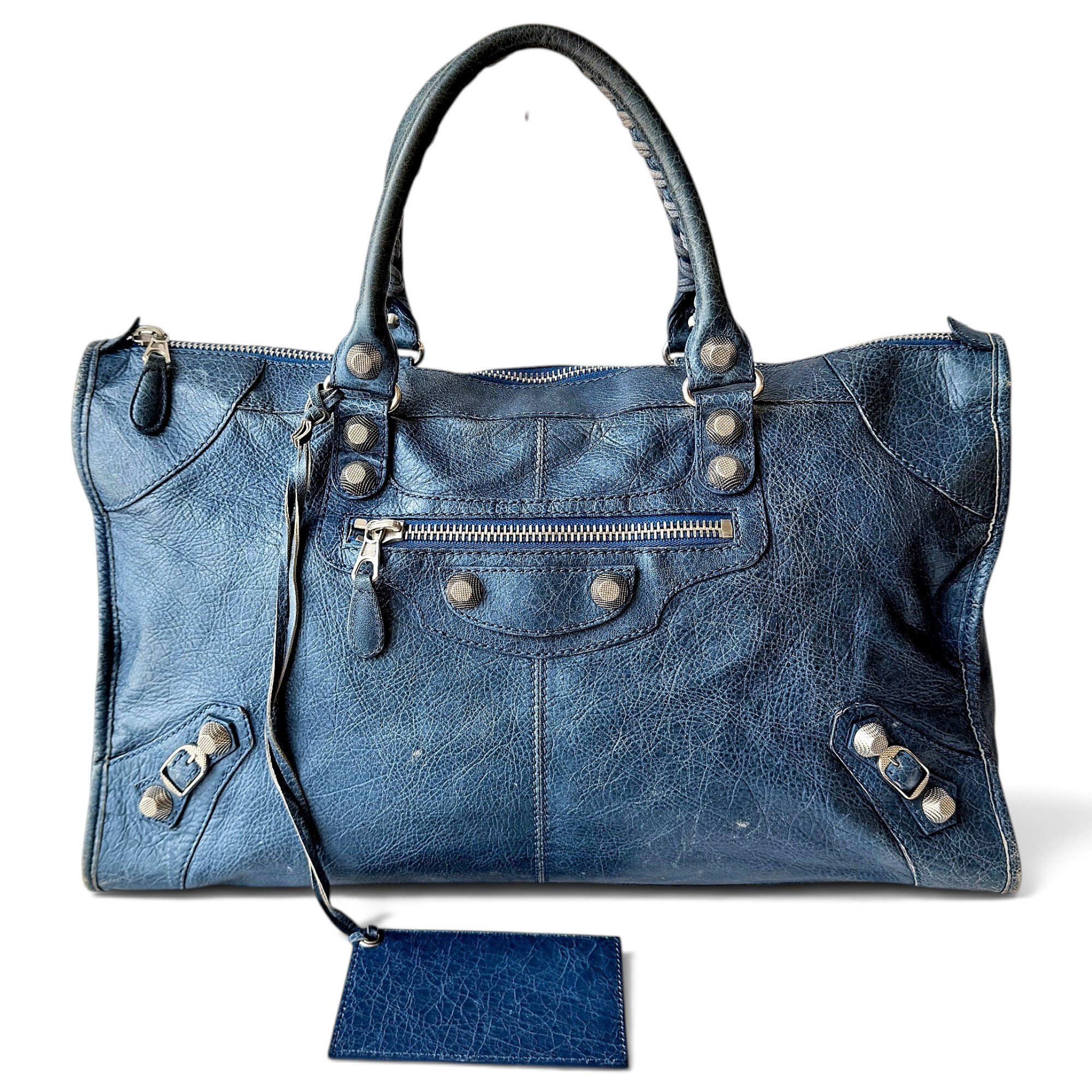 Work leather handbag