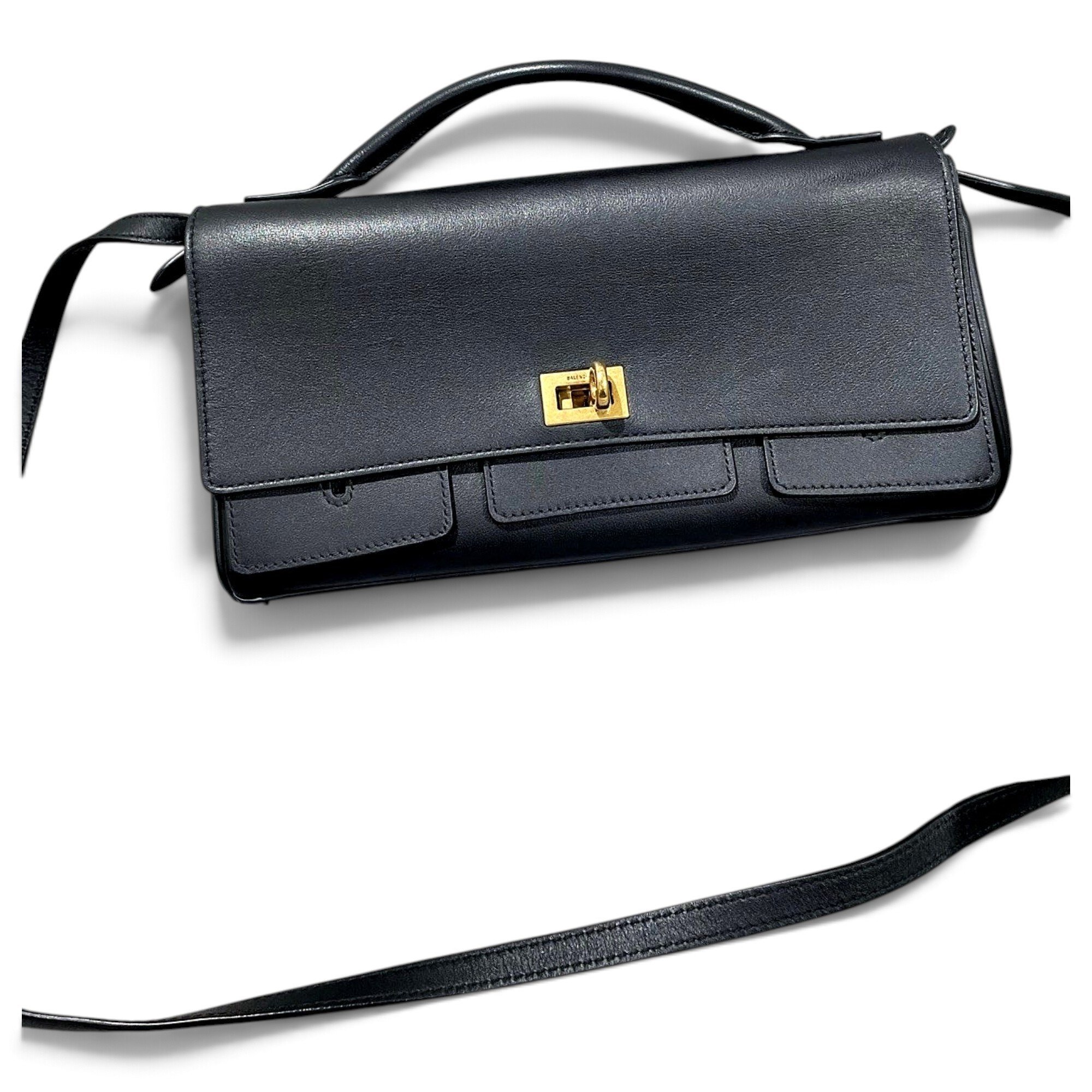 Balenciaga Bel Air Clutch leather handbag