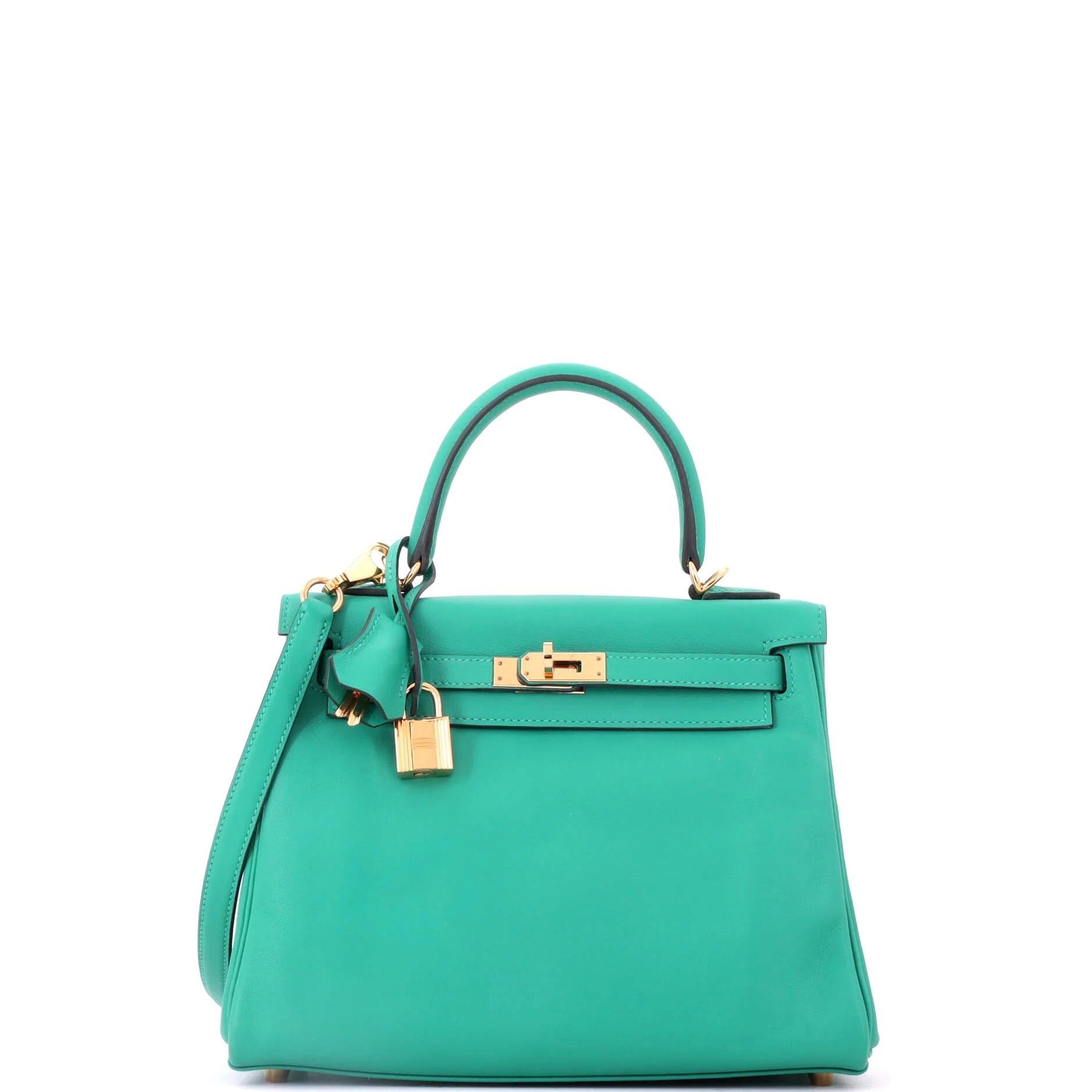 Hermes Kelly 25 Handbag Vert Verone Swift Leather 2019