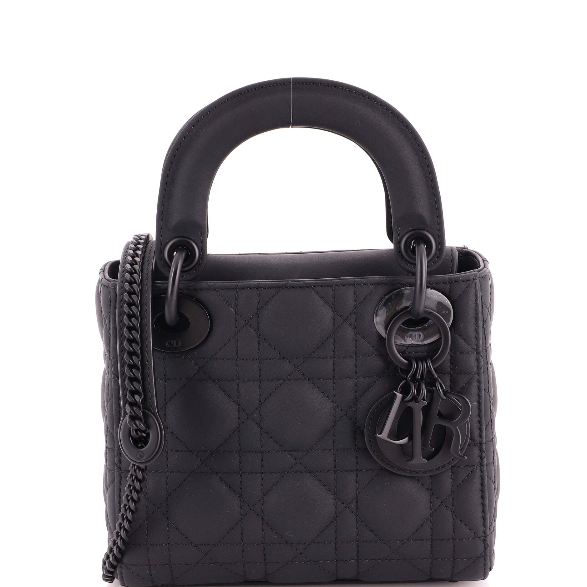 Ultra Matte Lady Dior Chain Bag Cannage Quilt Calfskin Mini