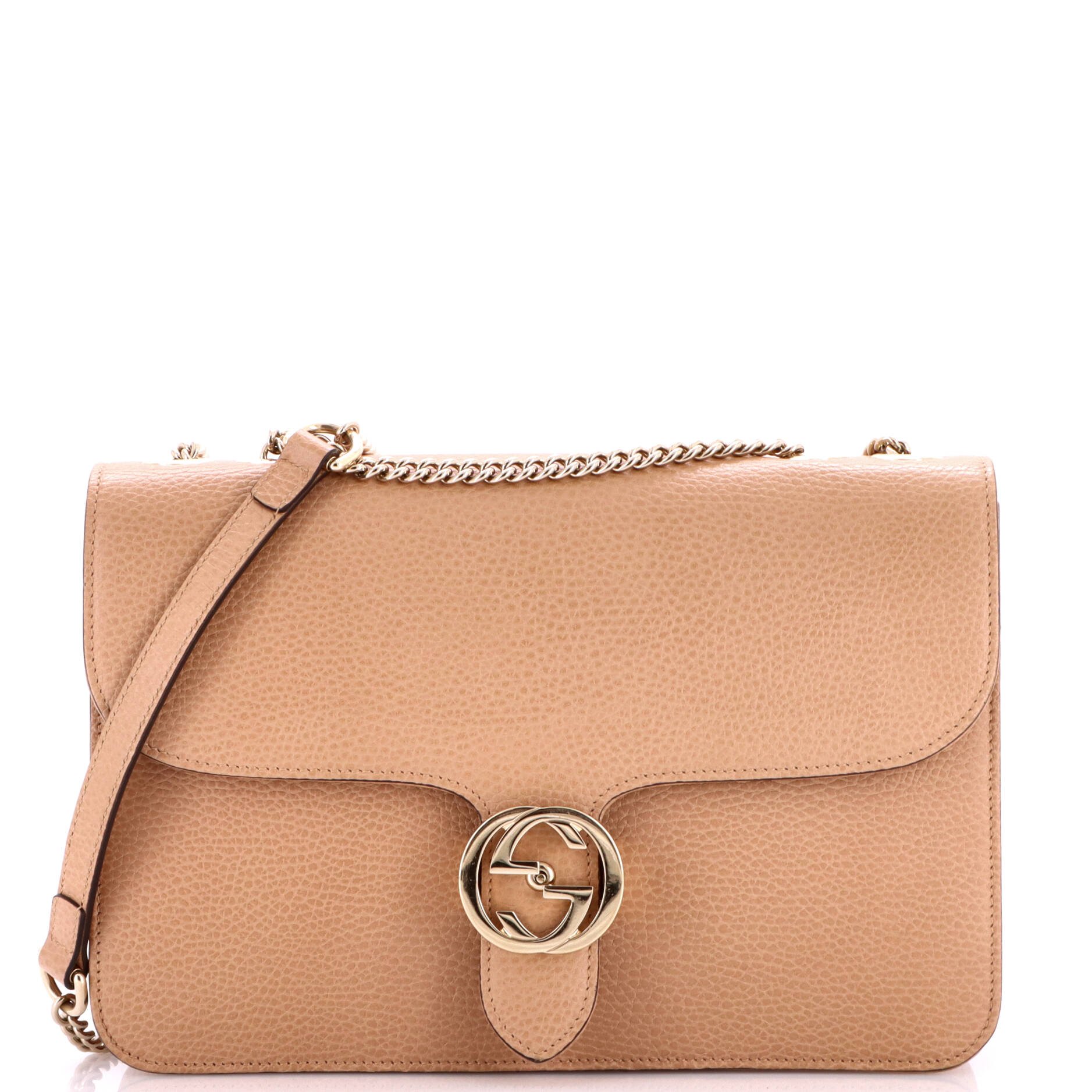 Interlocking Shoulder Bag Leather Medium