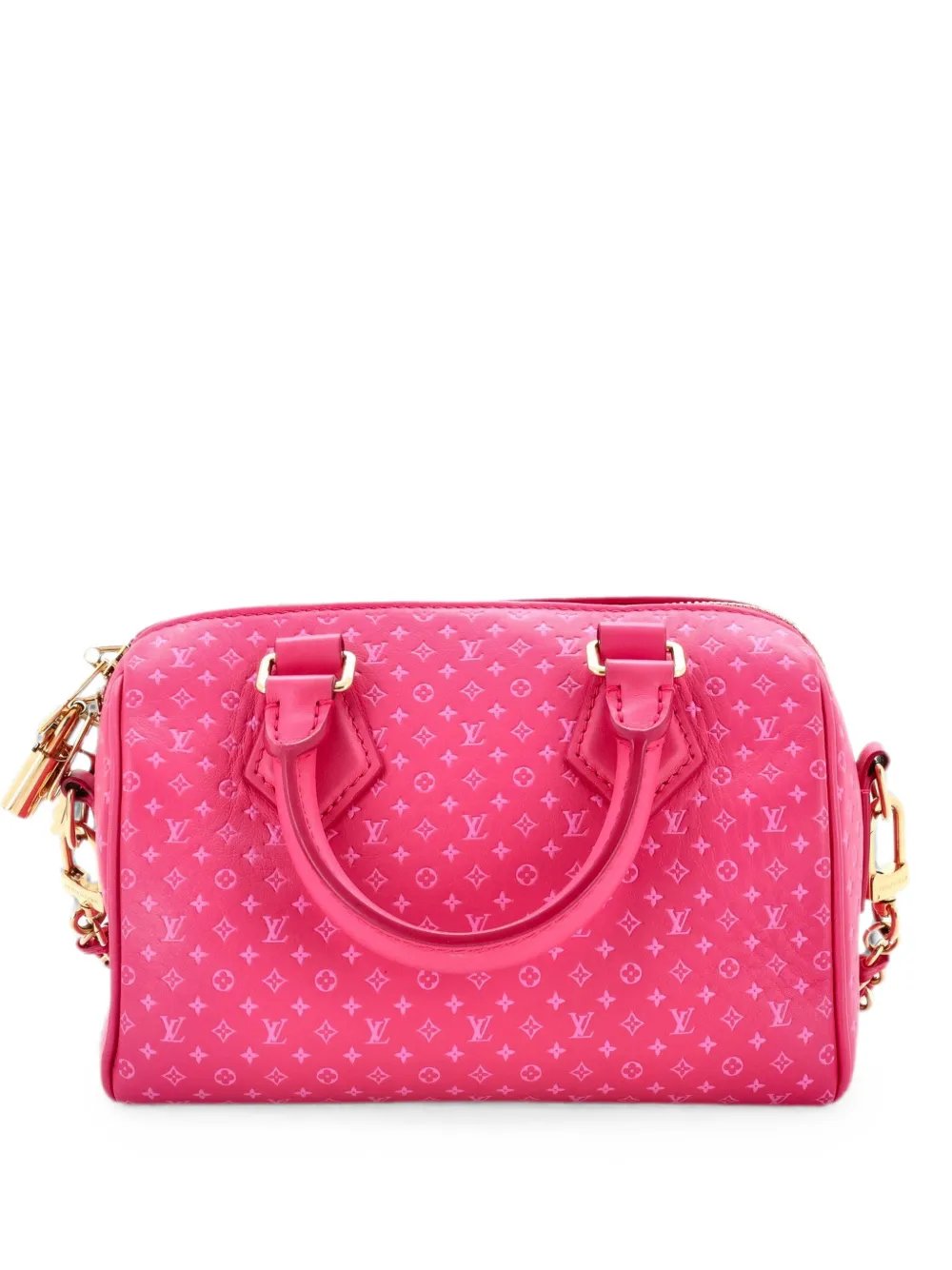 Speedy Bandouliere Bag Nanogram Embossed Leather 20 satchel
