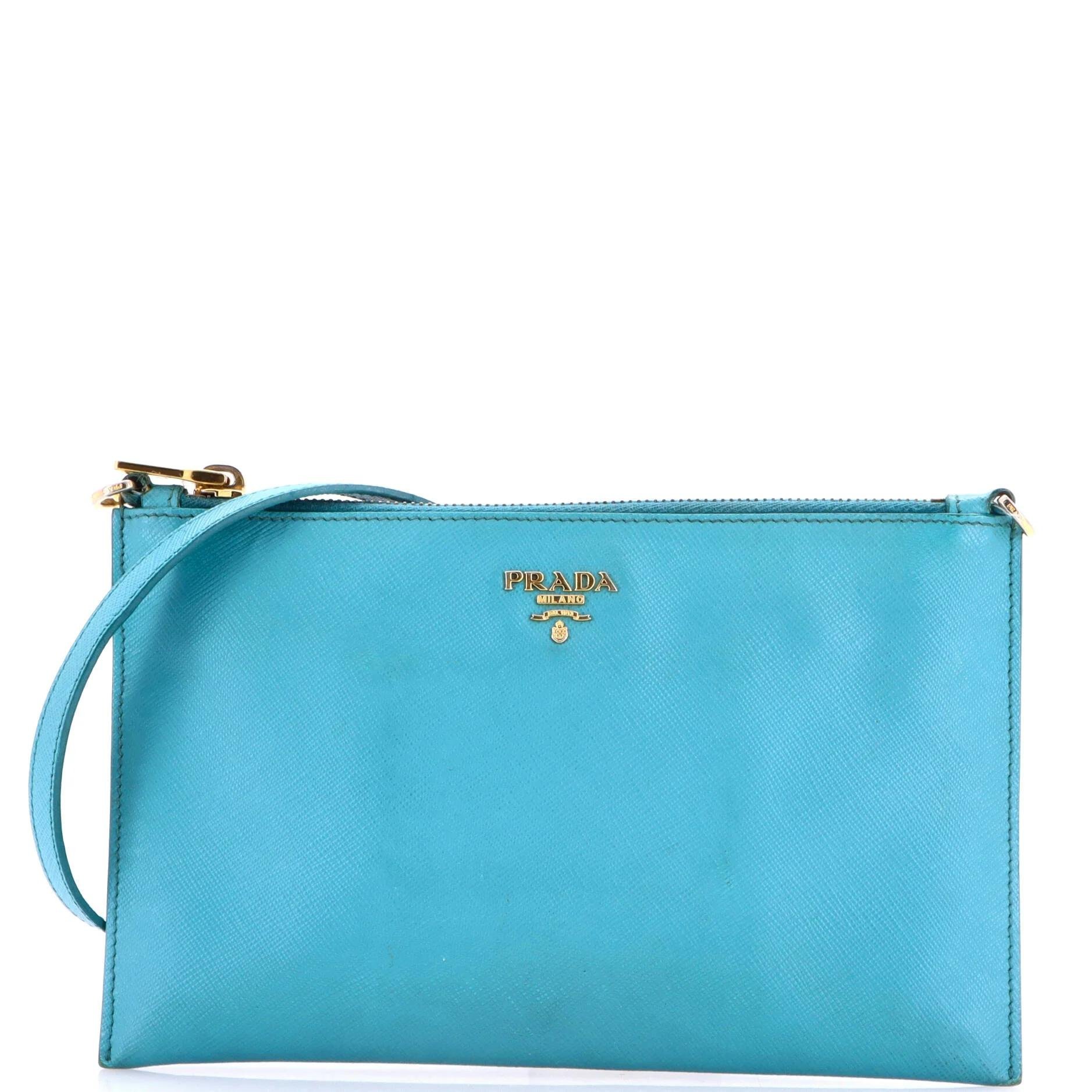 Leather clutch bag