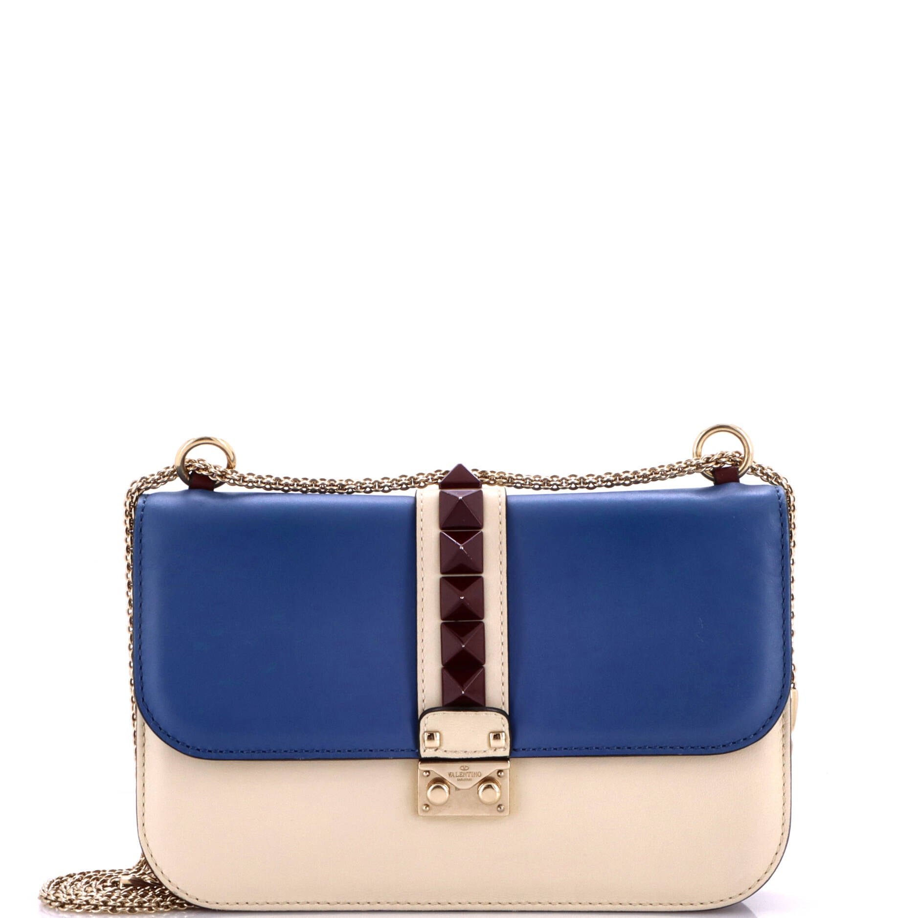 Glam Lock Shoulder Bag Leather Medium