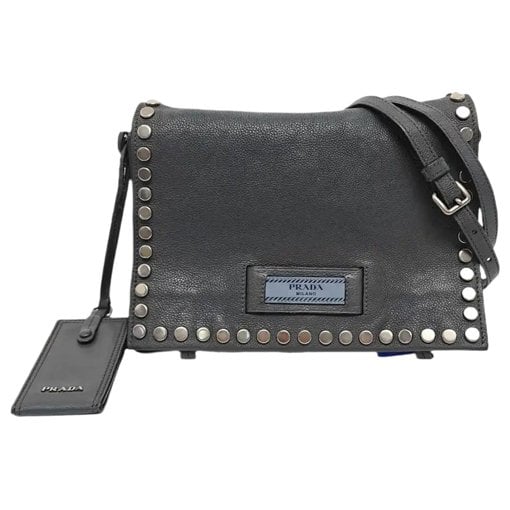 Etiquette leather handbag