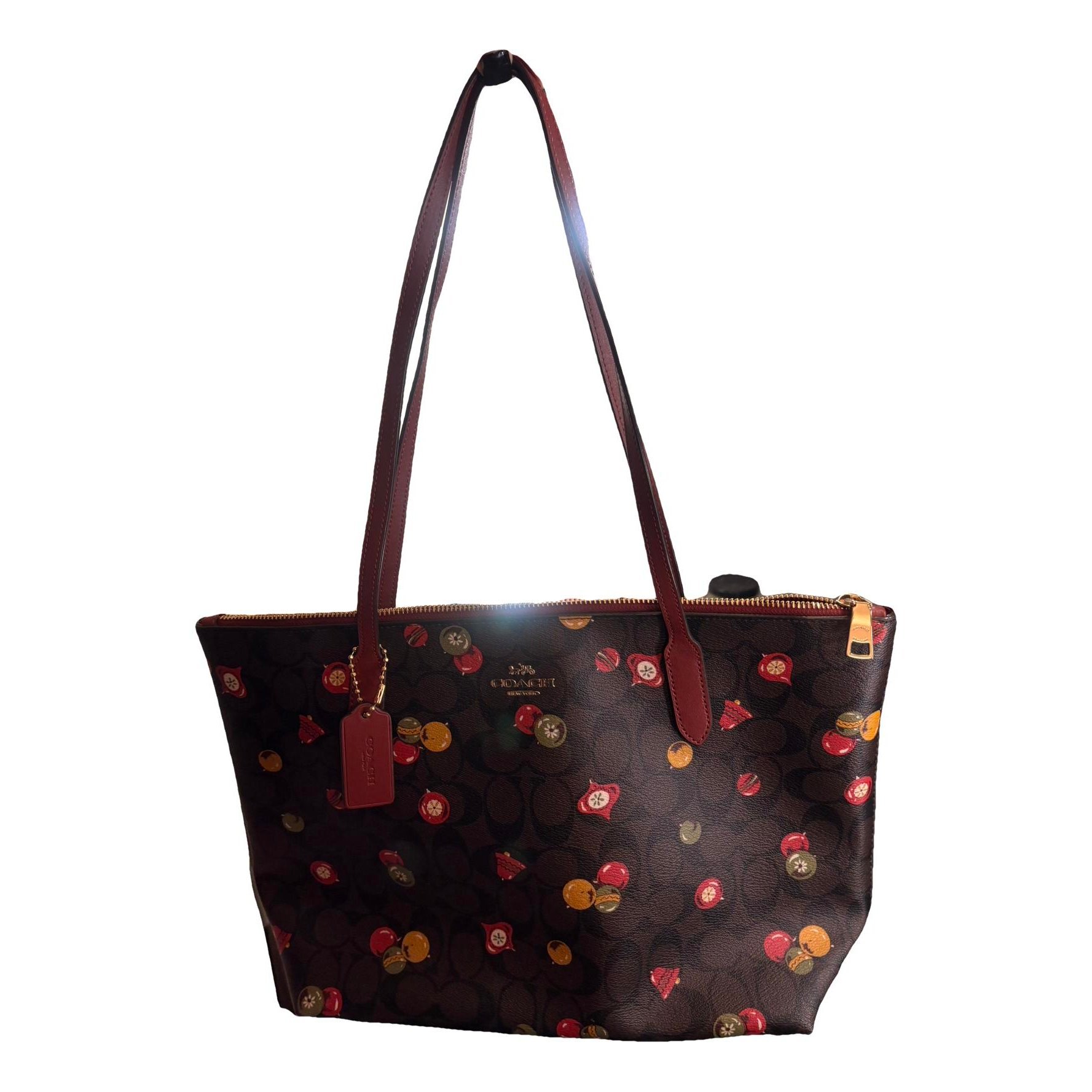 CITY ZIP TOTE leather tote