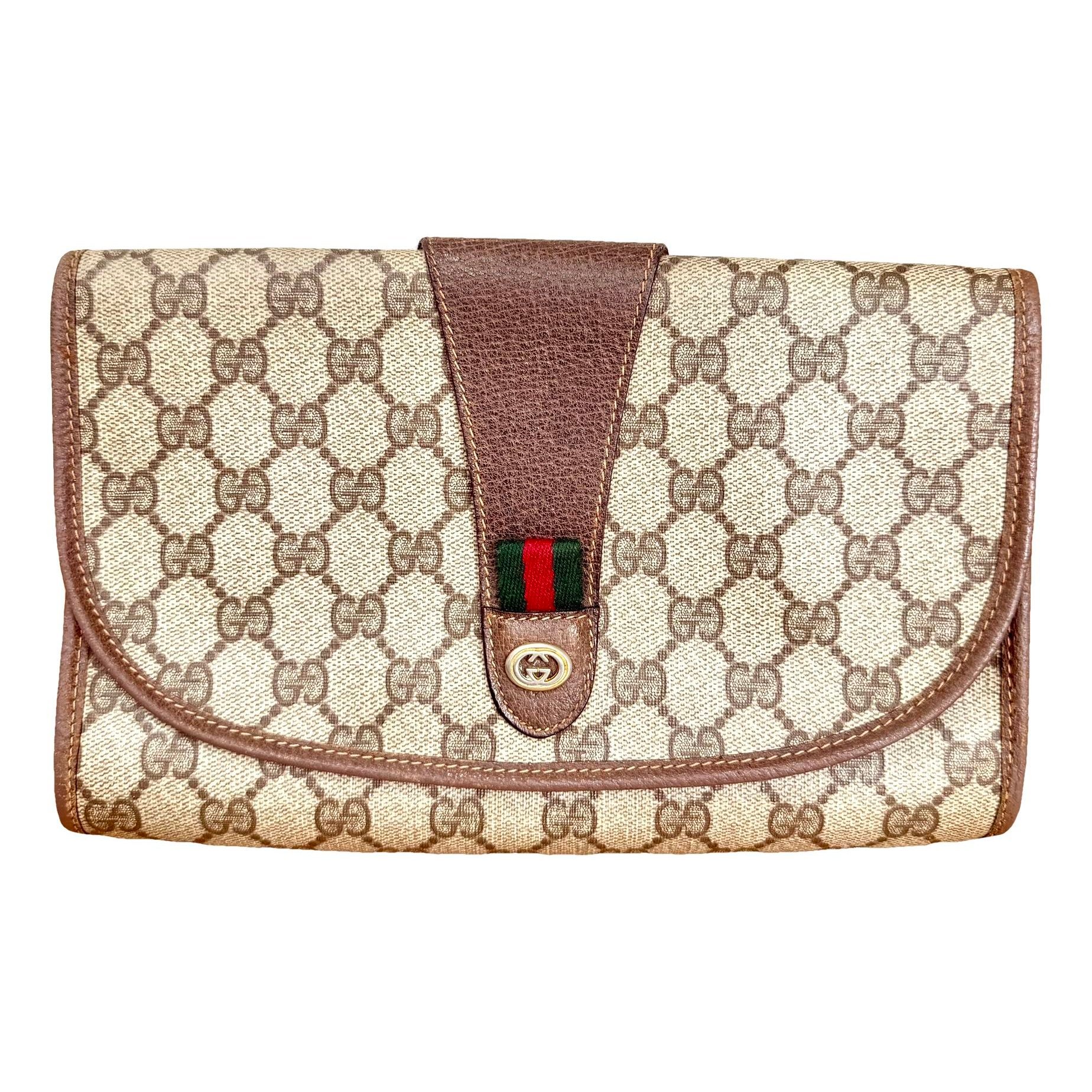Leather clutch bag