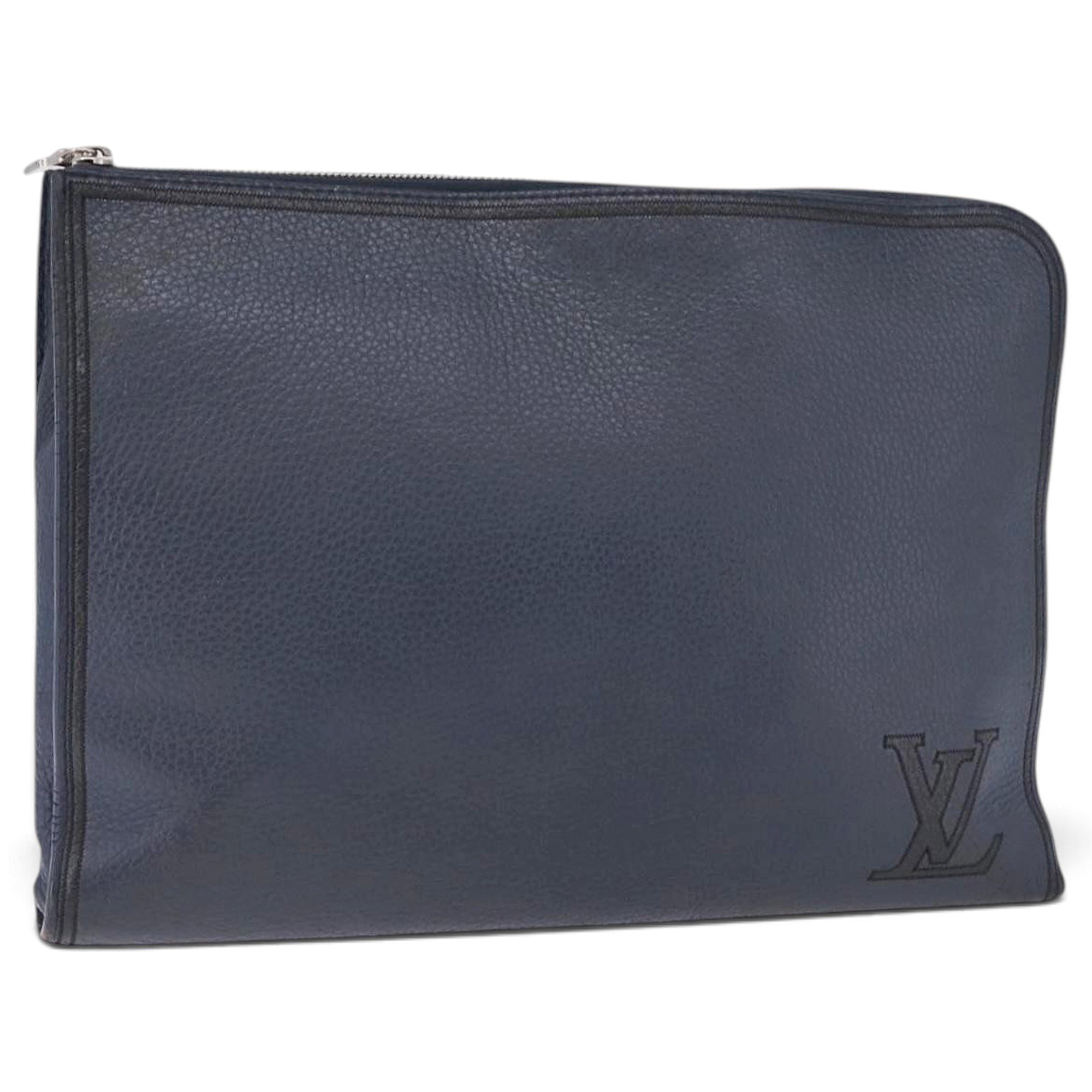 Leather clutch bag