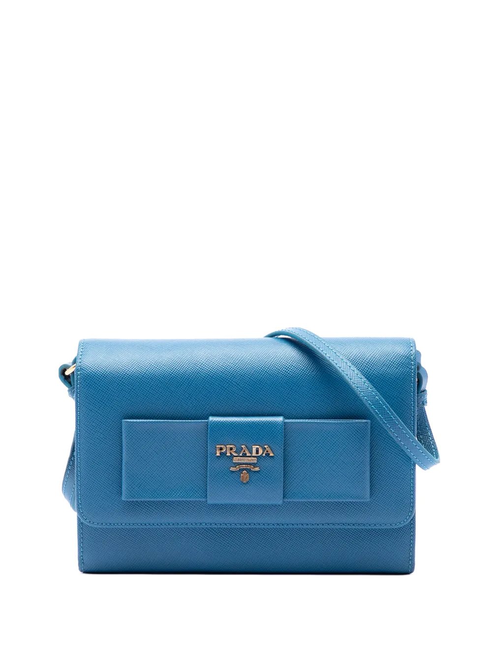 2010-2026 Saffiano Lux Bow Wallet On Strap crossbody bag