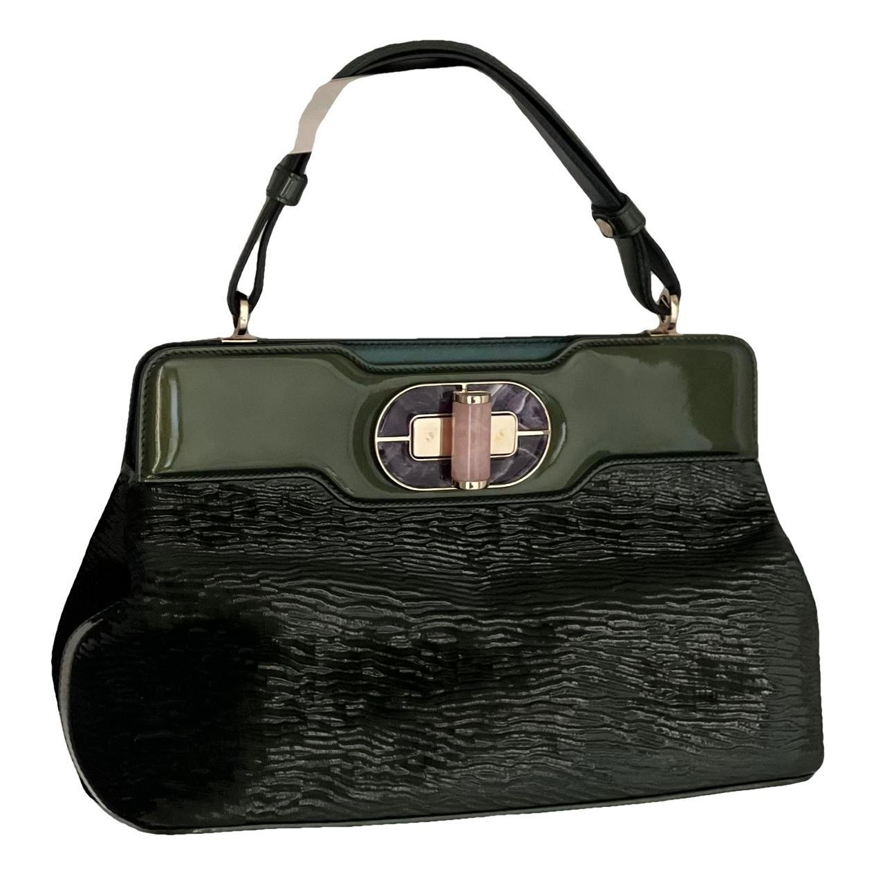 Isabella Rossellini patent leather handbag