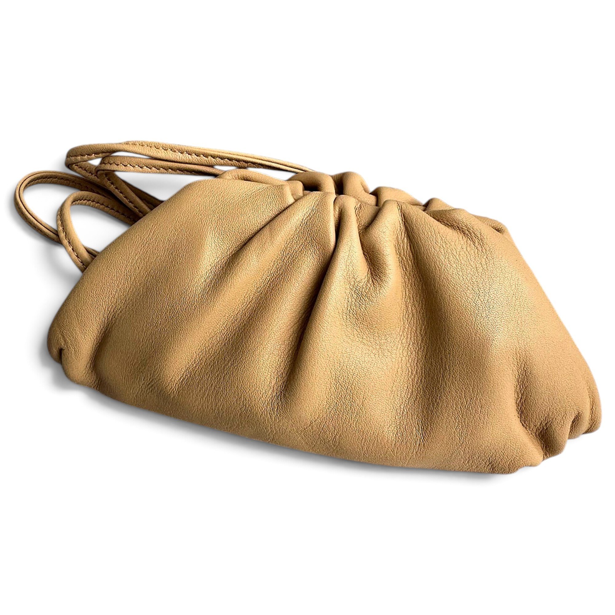 Pouch leather clutch bag