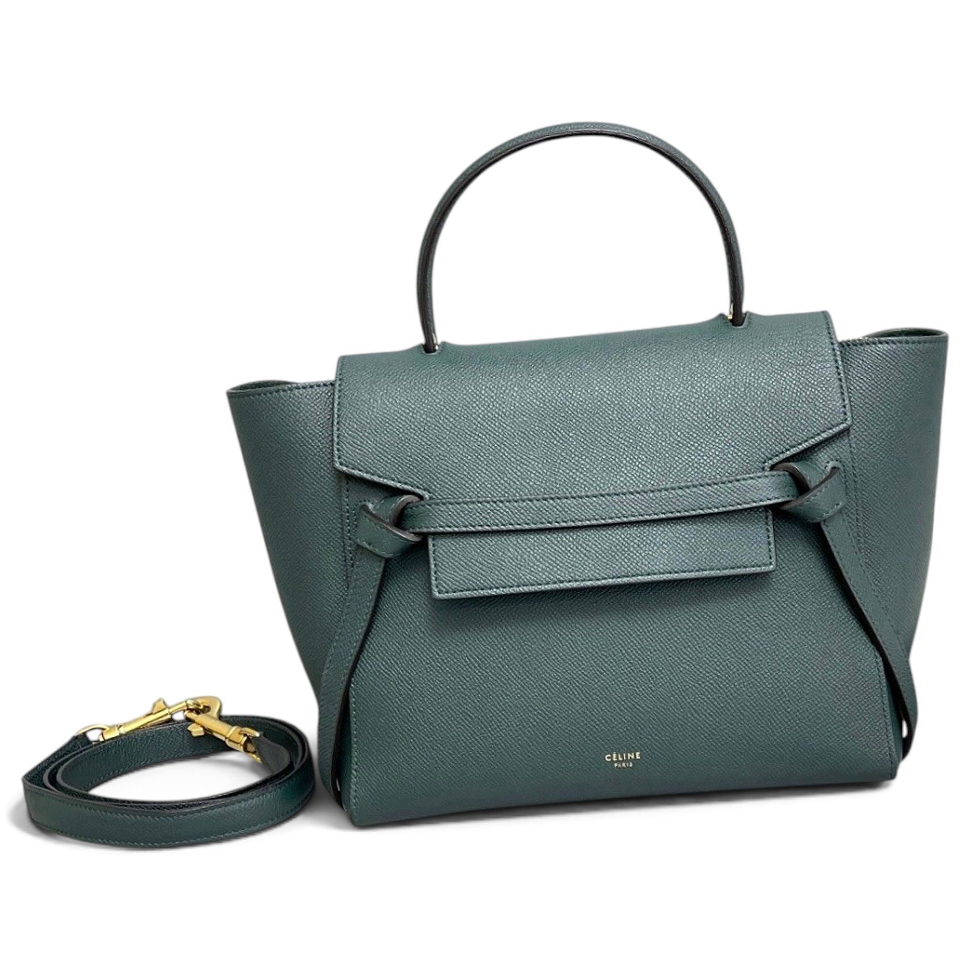 Belt leather handbag