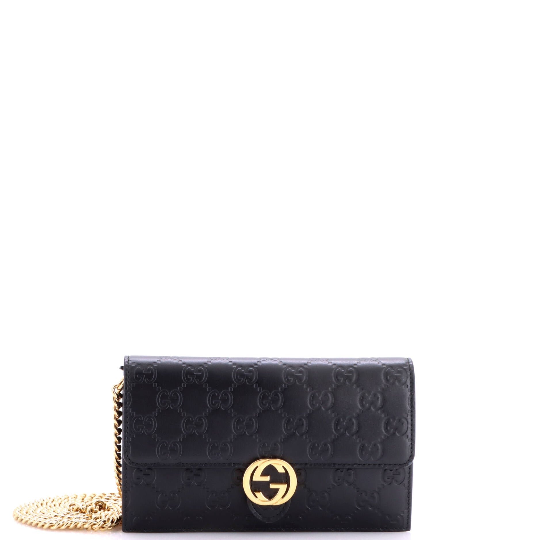 Icon Wallet on Chain Guccissima Leather