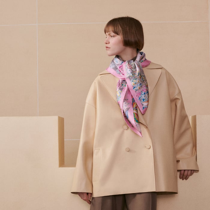 Mille Feuilles De Soie Double Face Scarf 90