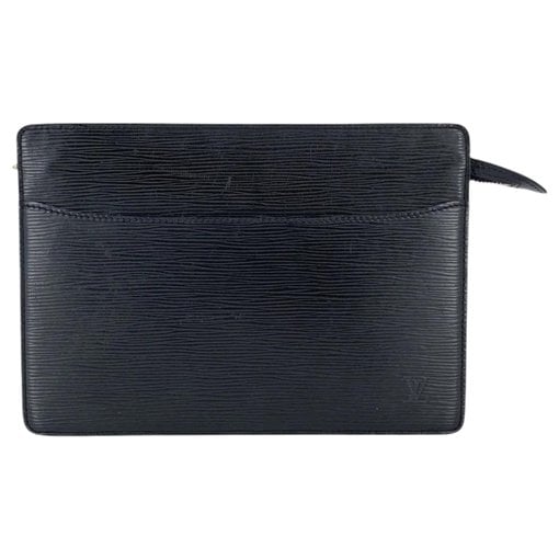 Leather clutch bag