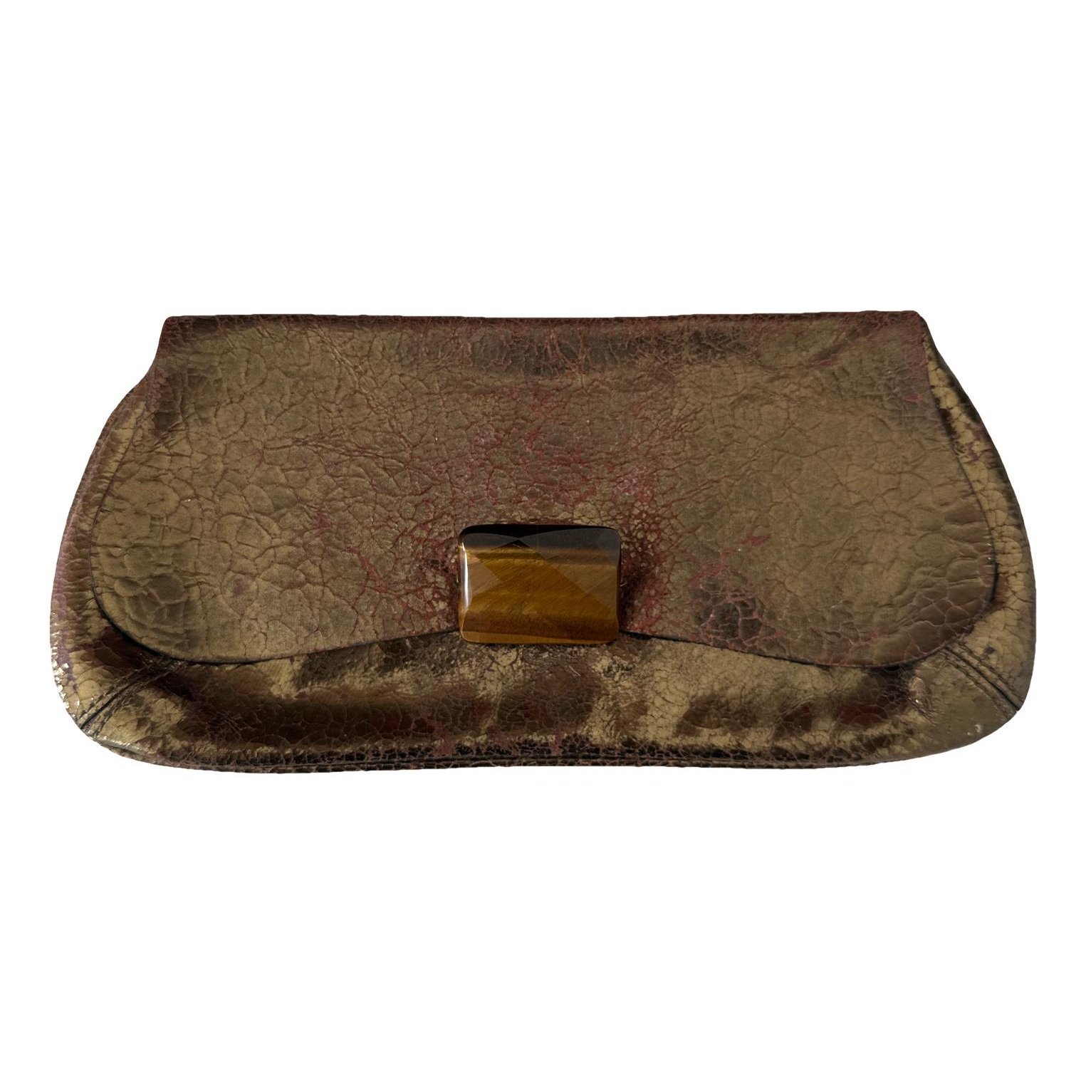 Leather clutch bag