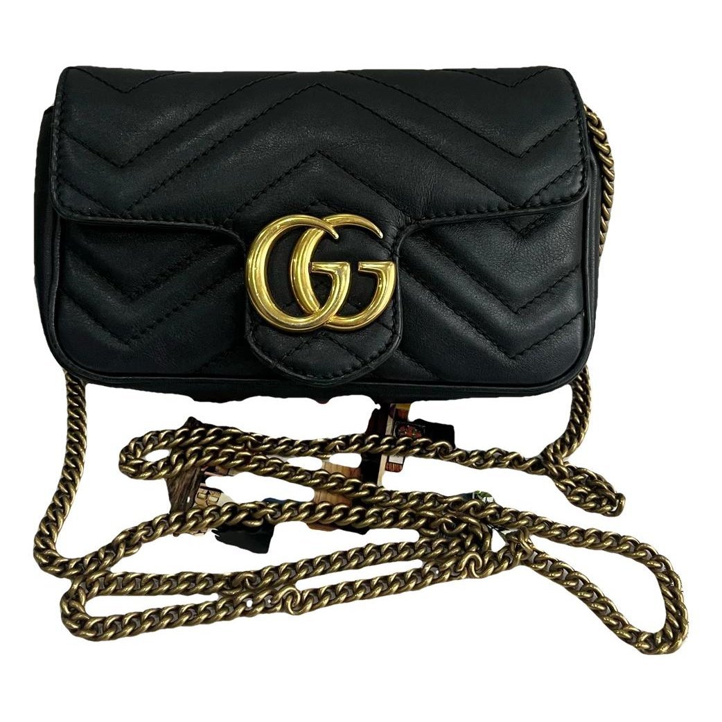 Pearly GG Marmont Flap leather handbag