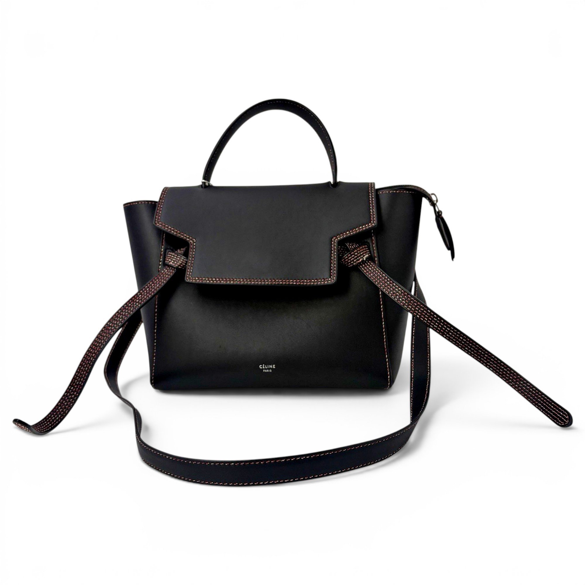 Belt leather handbag