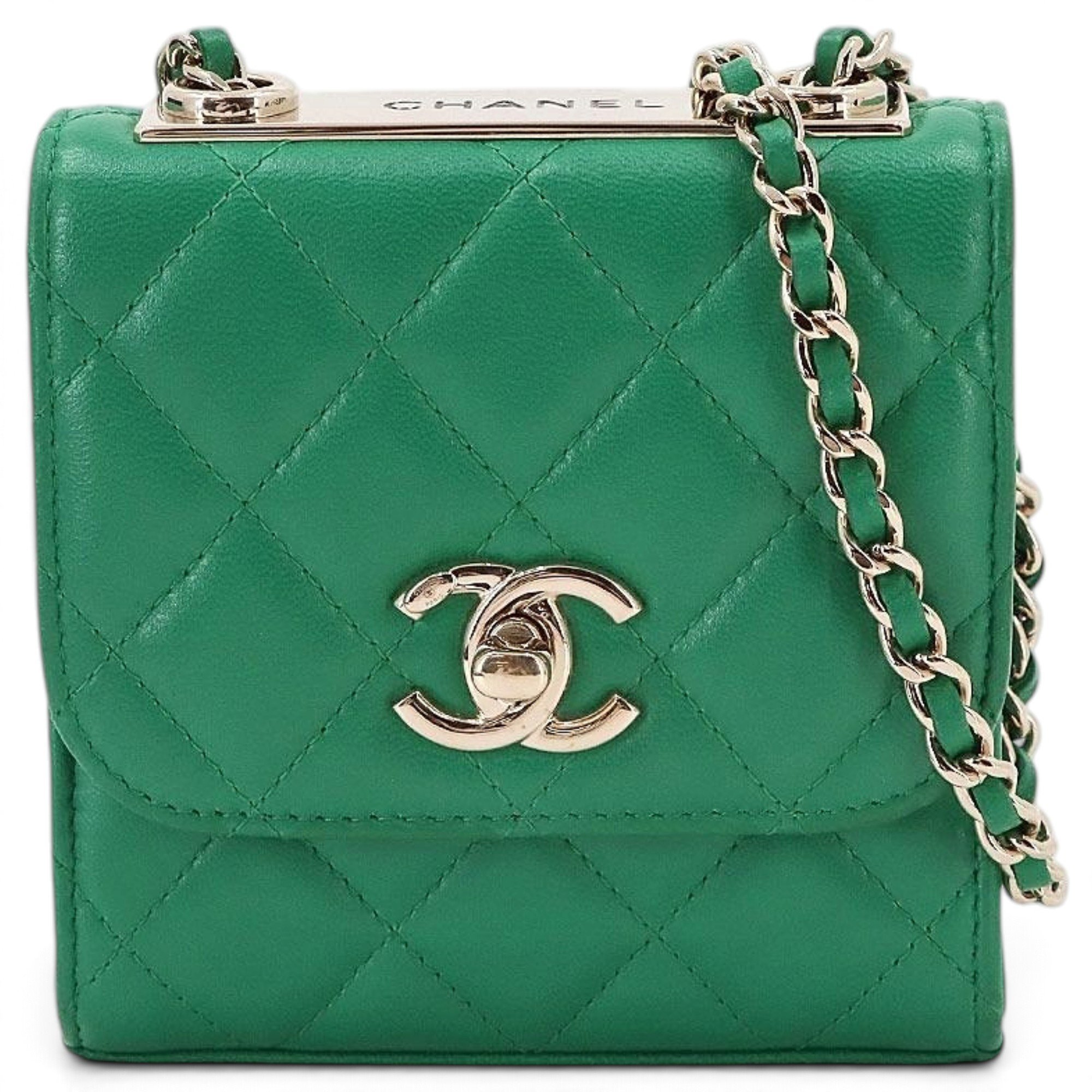 Trendy CC Quilted leather handbag