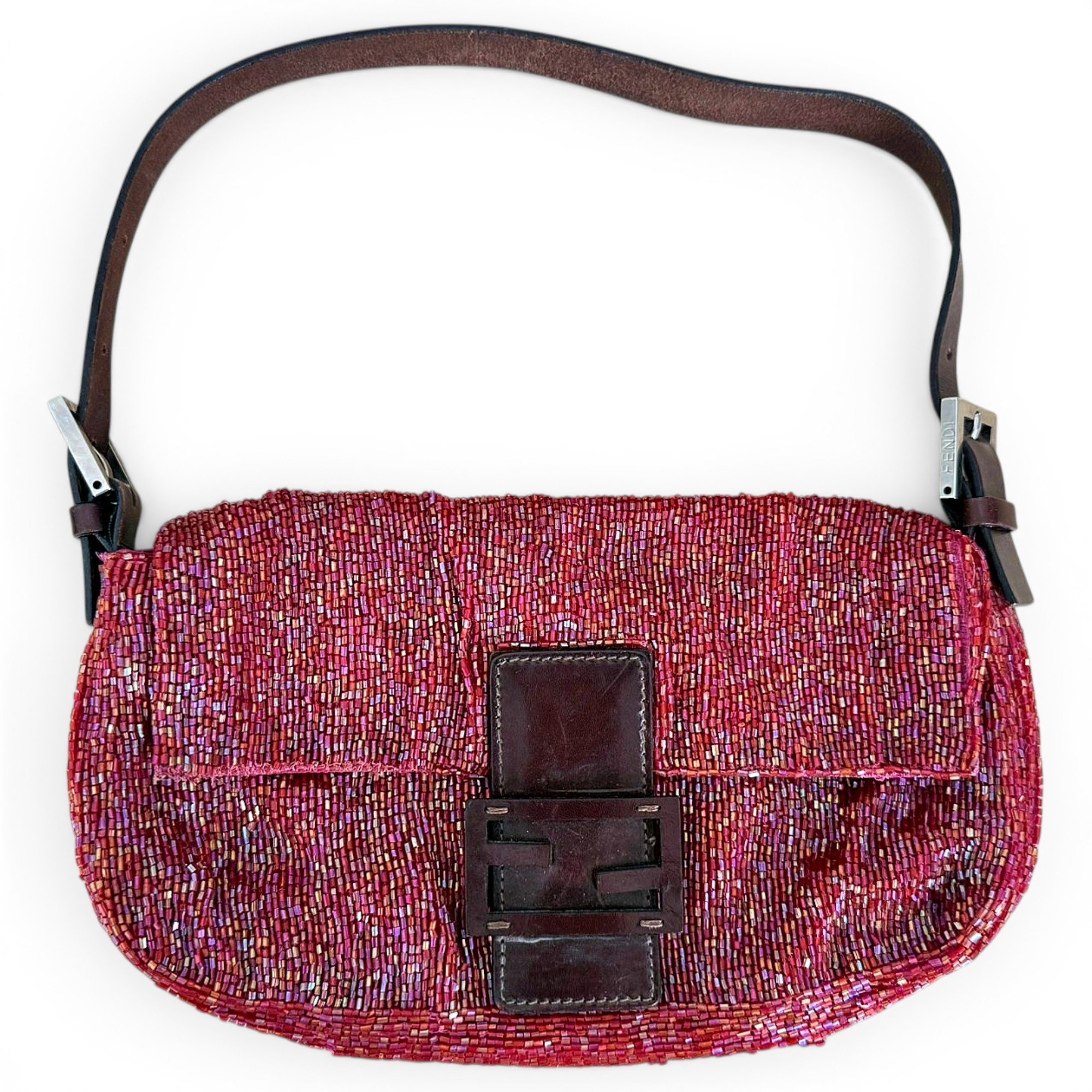 Baguette glitter handbag