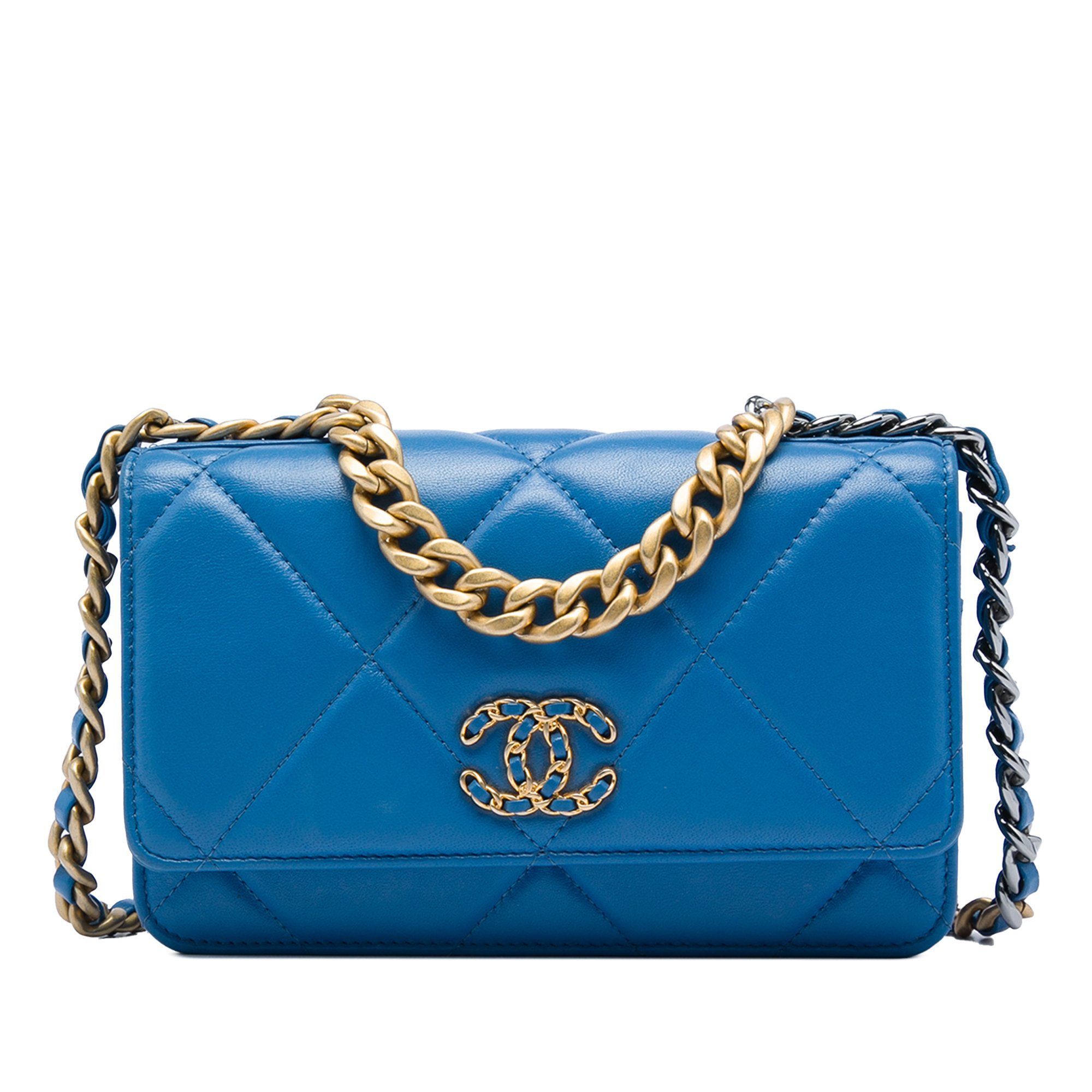Wallet On Chain leather handbag