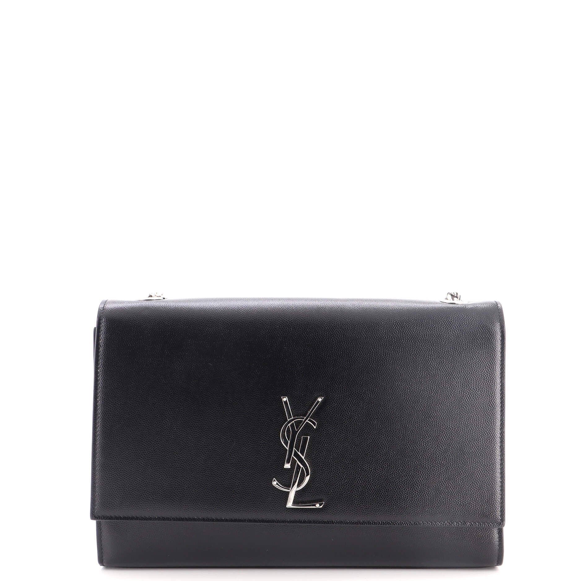 Classic Monogram Crossbody Bag Grainy Leather Large