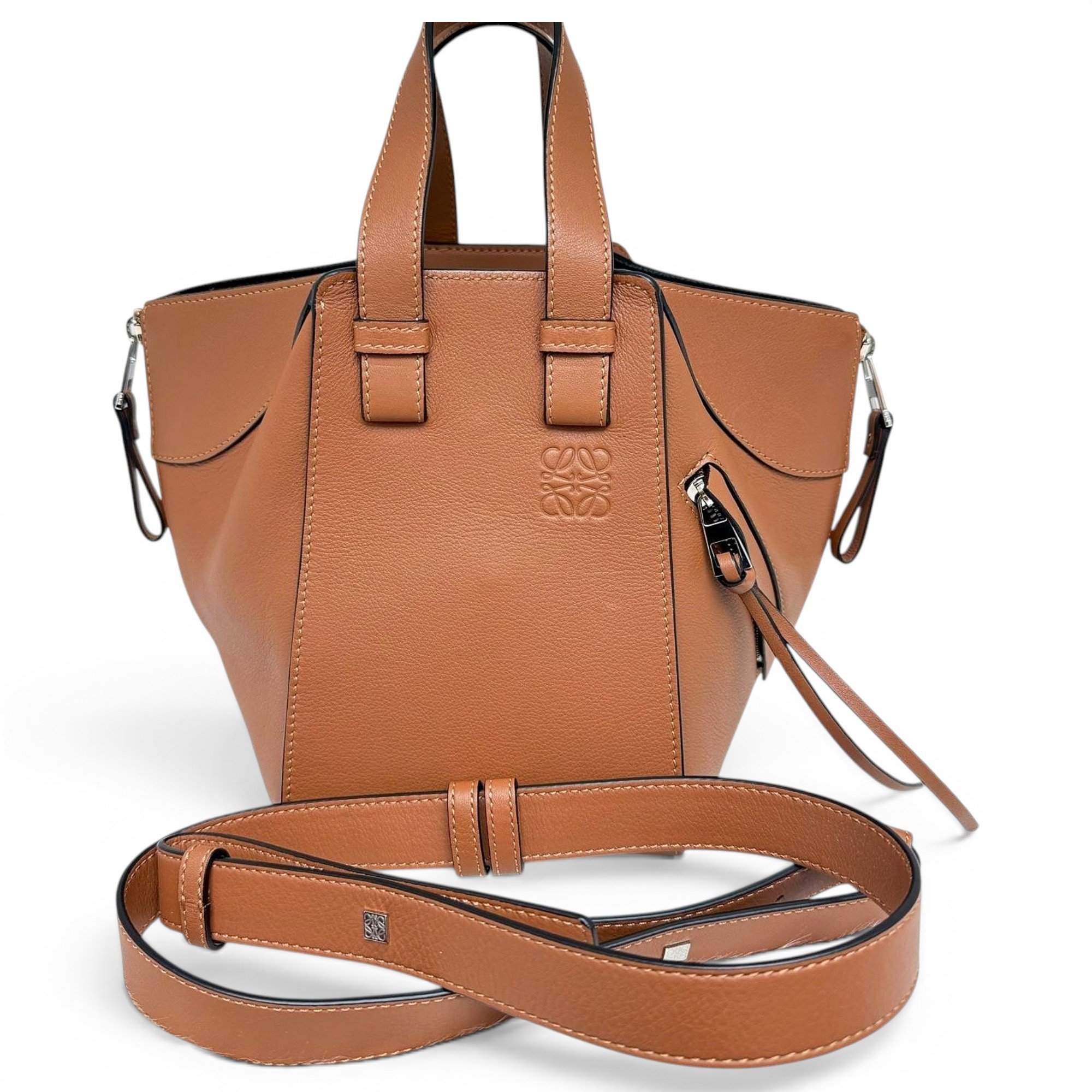 Hammock leather handbag