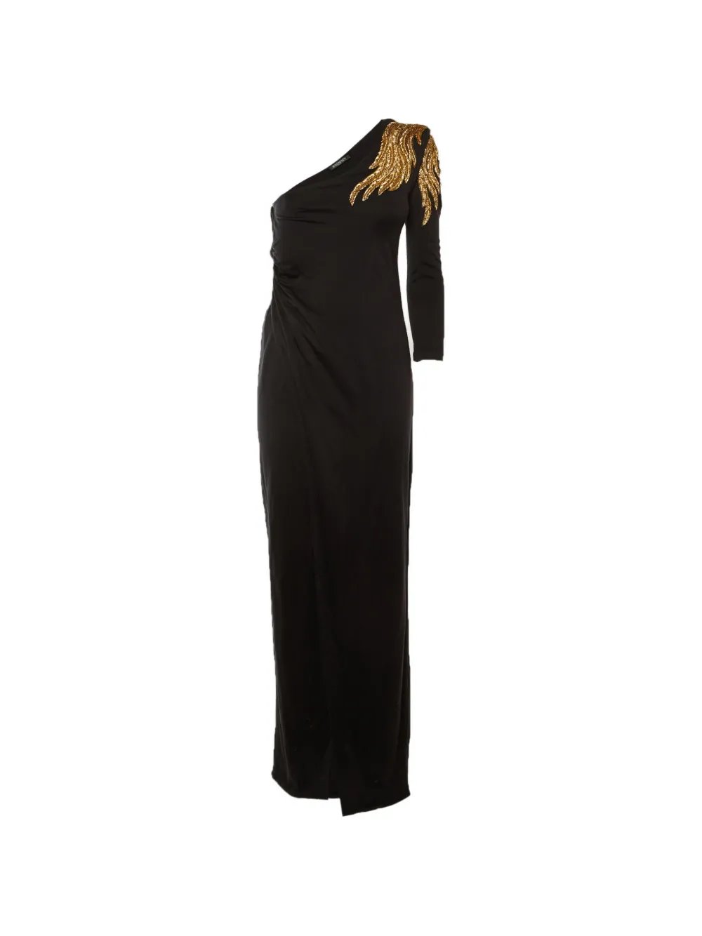 embellished one-shoulder maxi dress