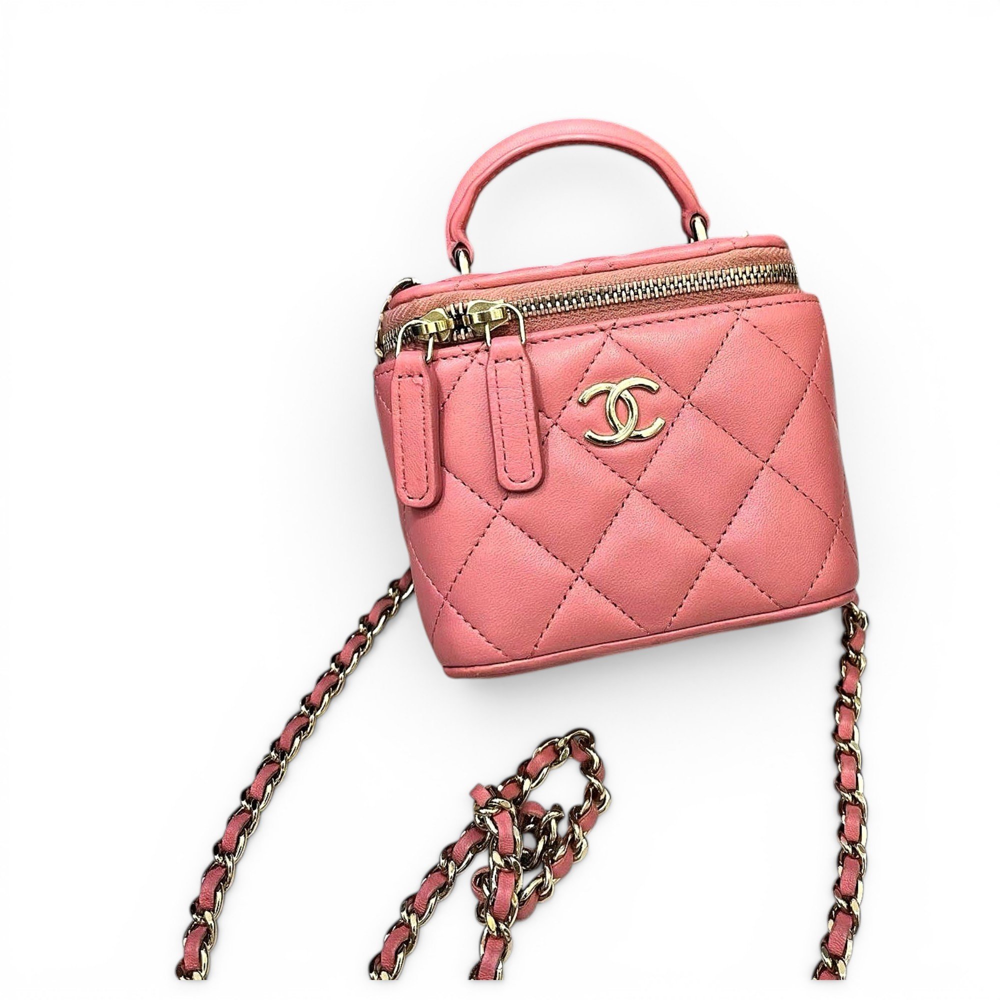 Trendy CC Vanity leather handbag