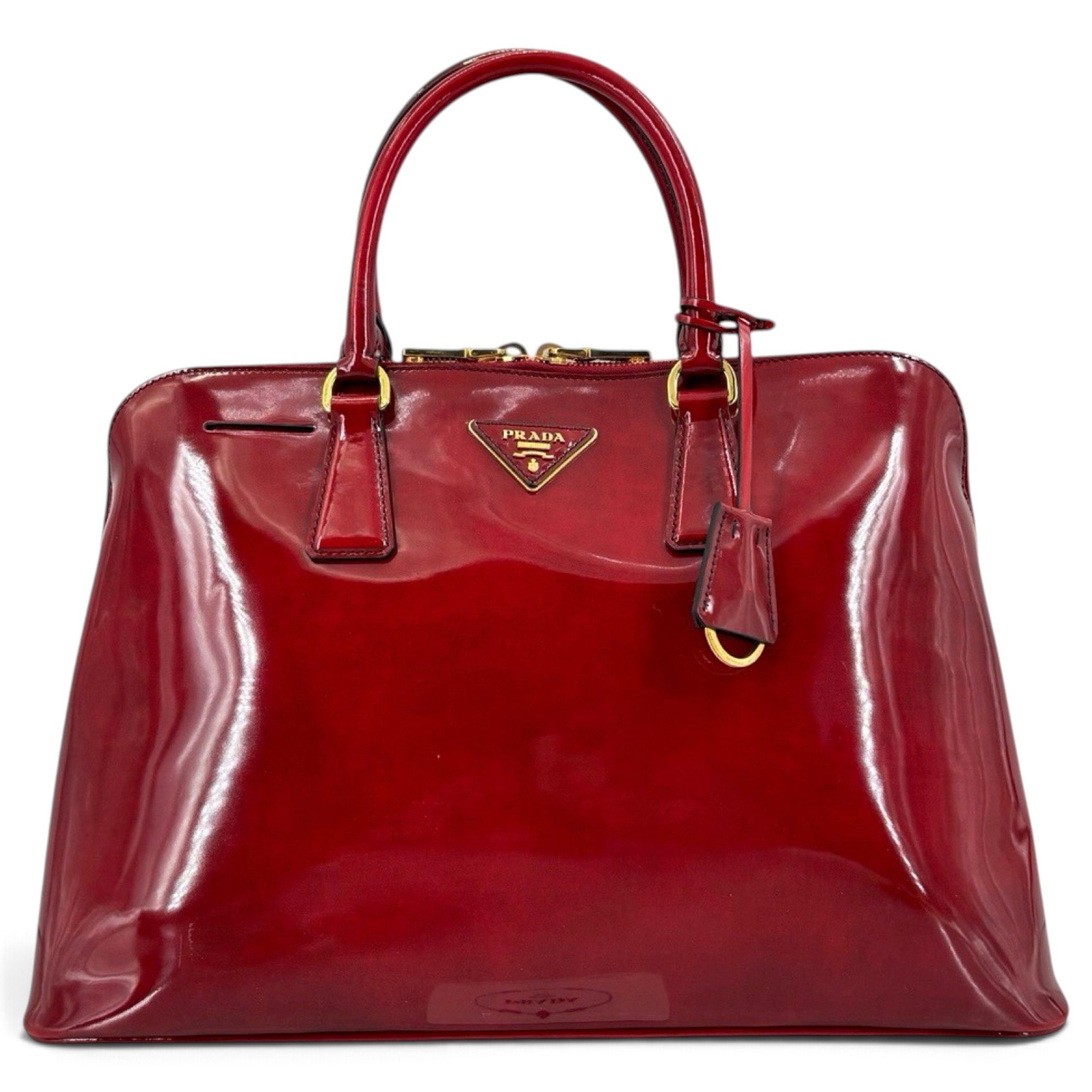 Patent leather handbag