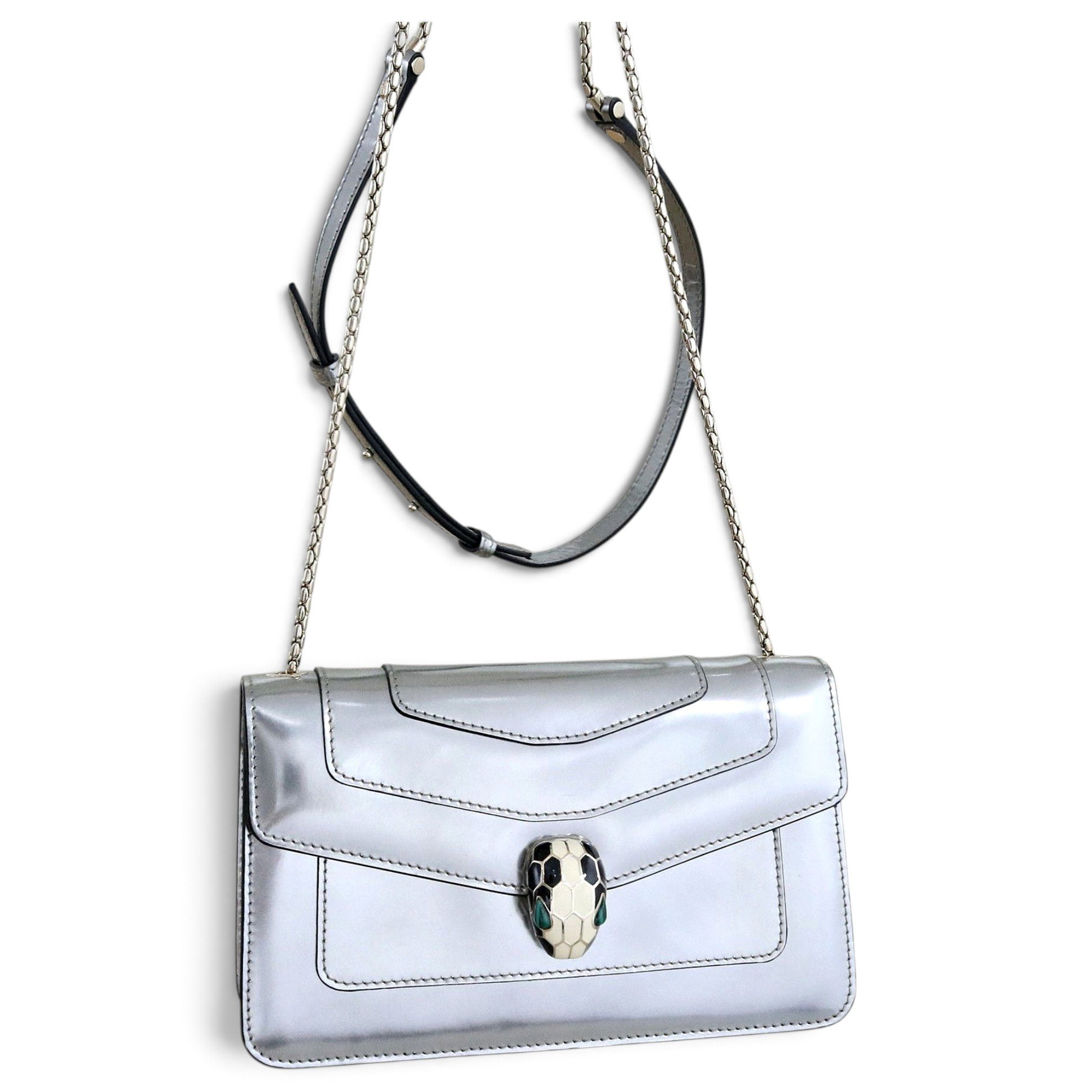 Serpenti leather handbag