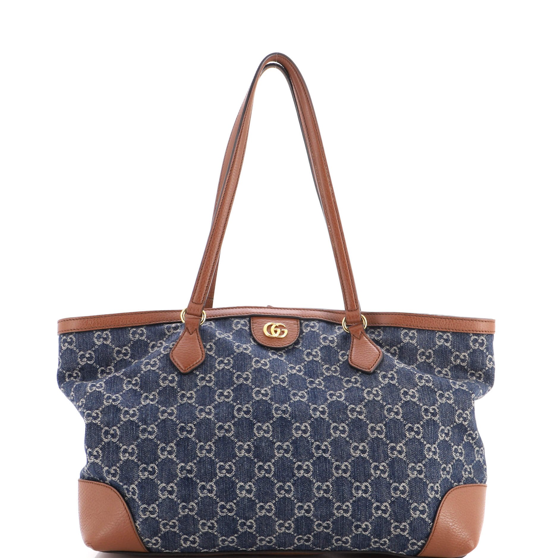 Ophidia Shopping Tote GG Denim Medium