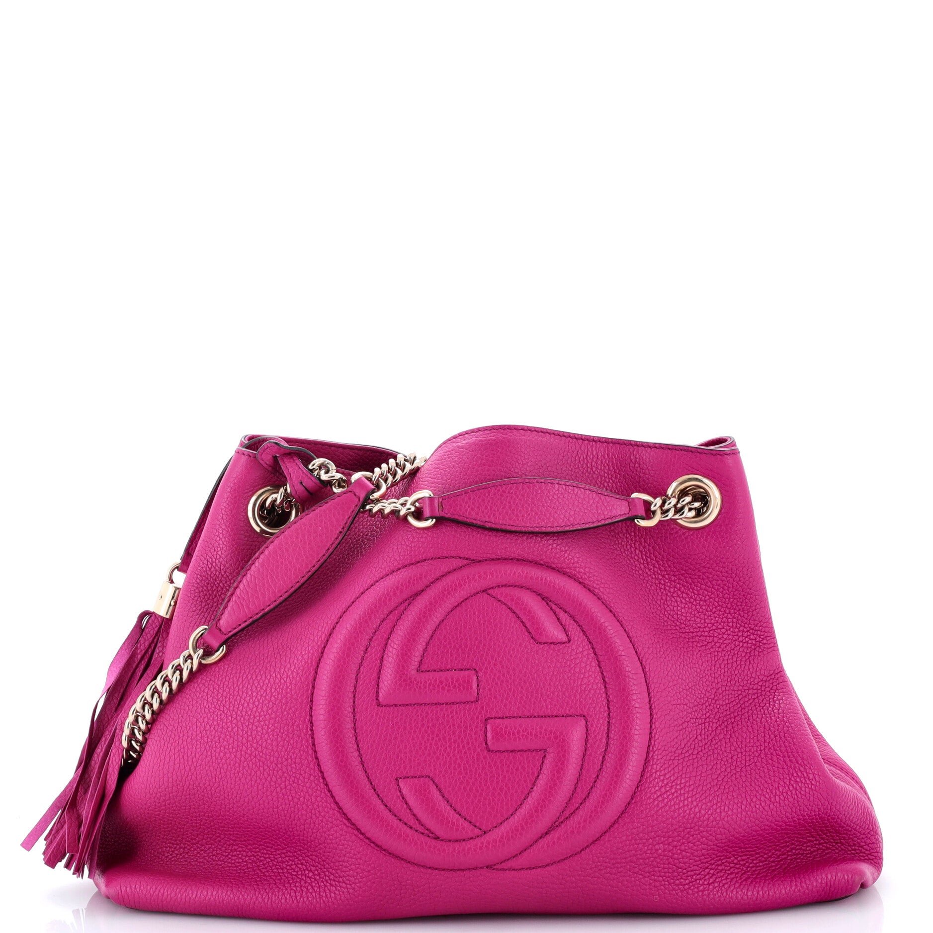Soho Chain Strap Shoulder Bag Leather Medium
